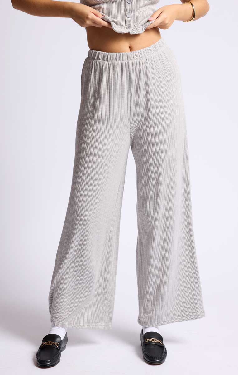 Sage the Label – Fresh Air Rib Knit Wide Leg Pants
