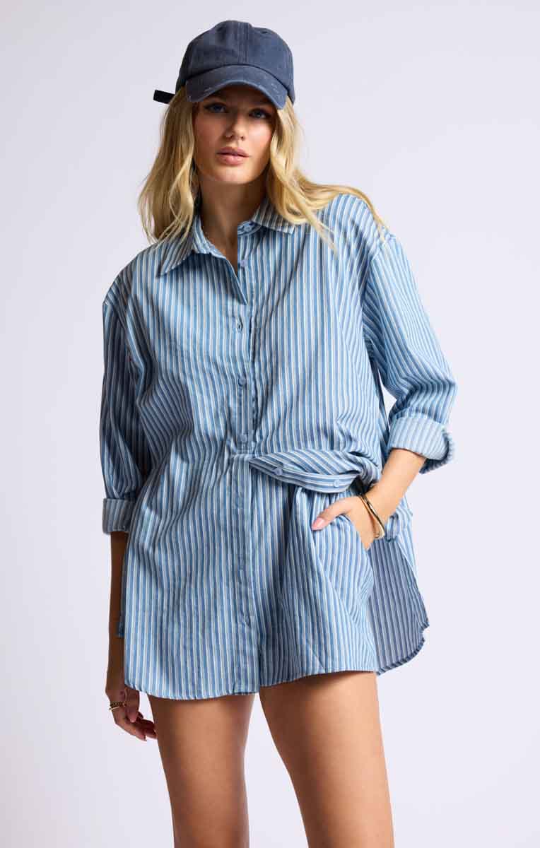 Sage the Label - Boyfriend Style Shirt & Short Romper