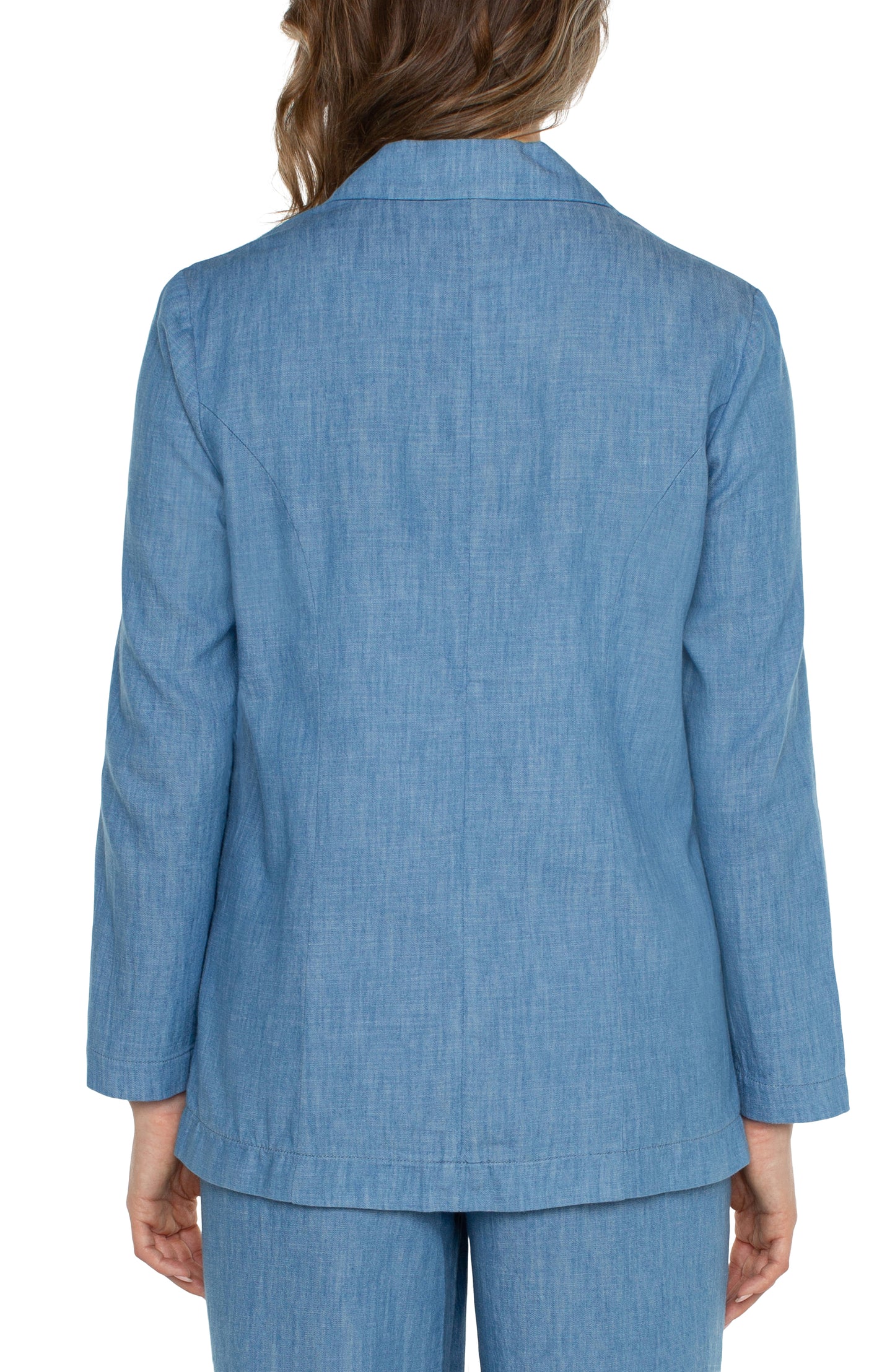 Liverpool - Boyfriend Blazer in Chambray - Gayle's Fashions
