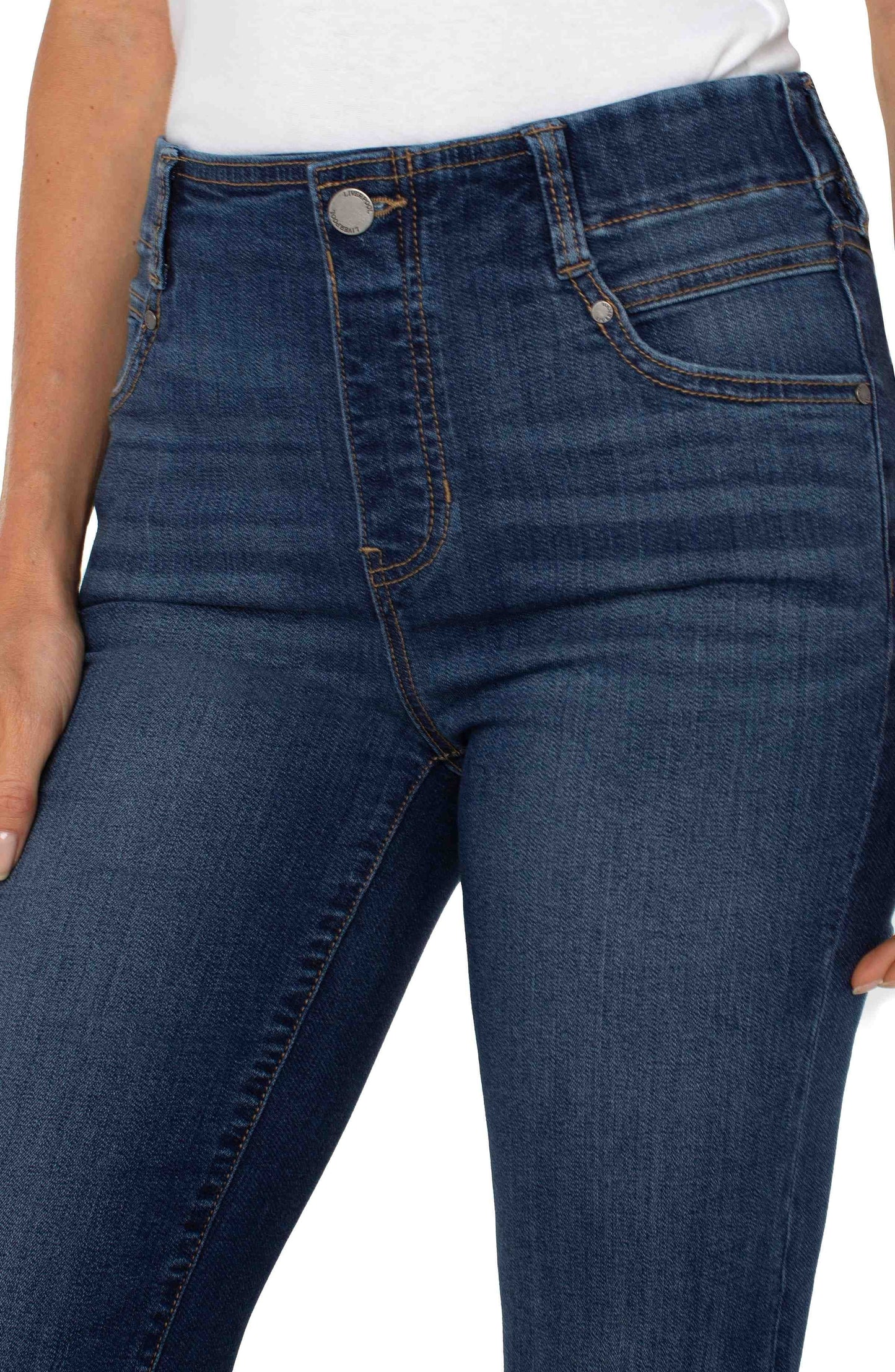 Liverpool - Gia Glider Crop Stretch Denim