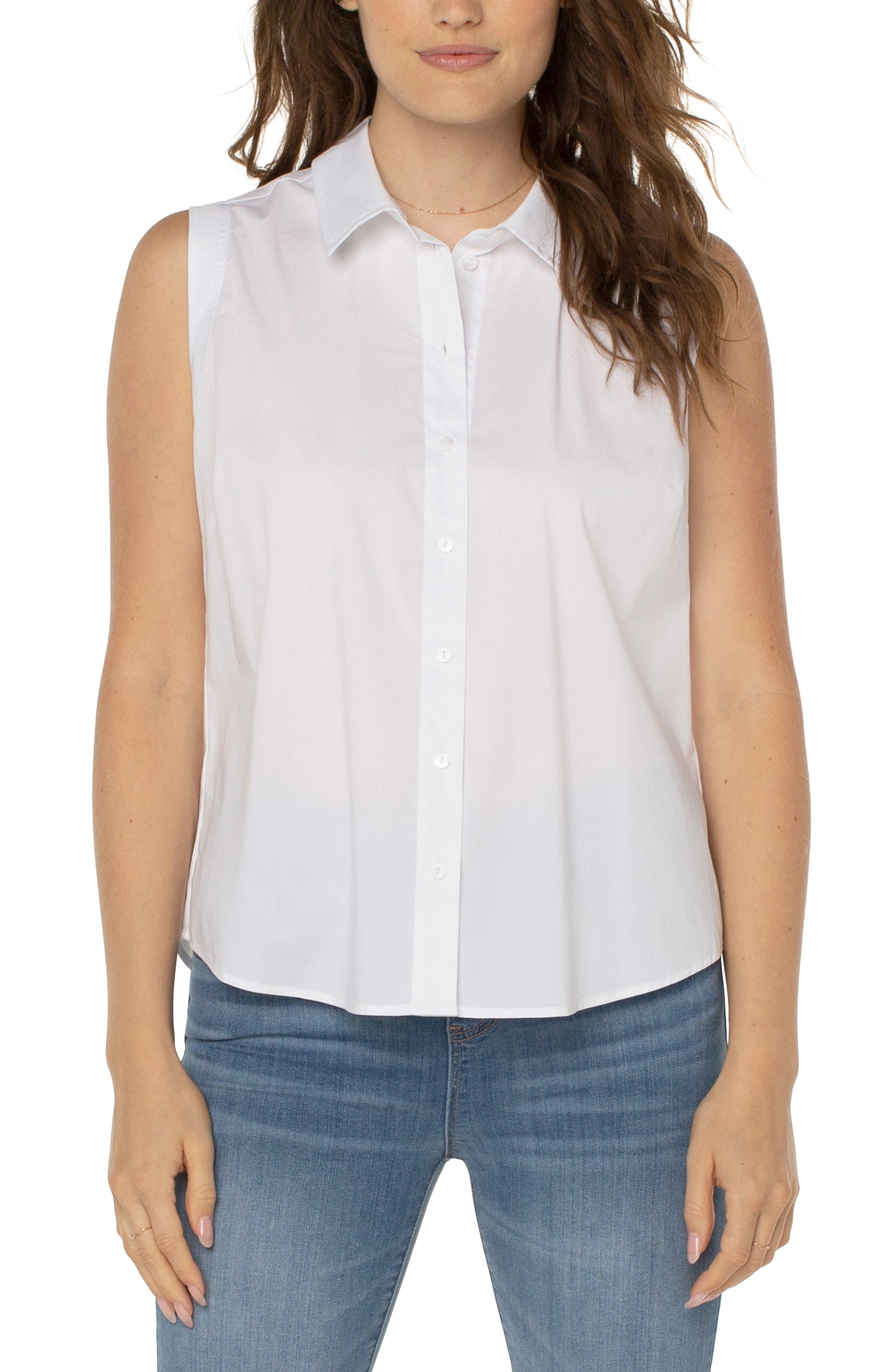 Liverpool - Sleeveless Button Front Shirt - Gayle's Fashions