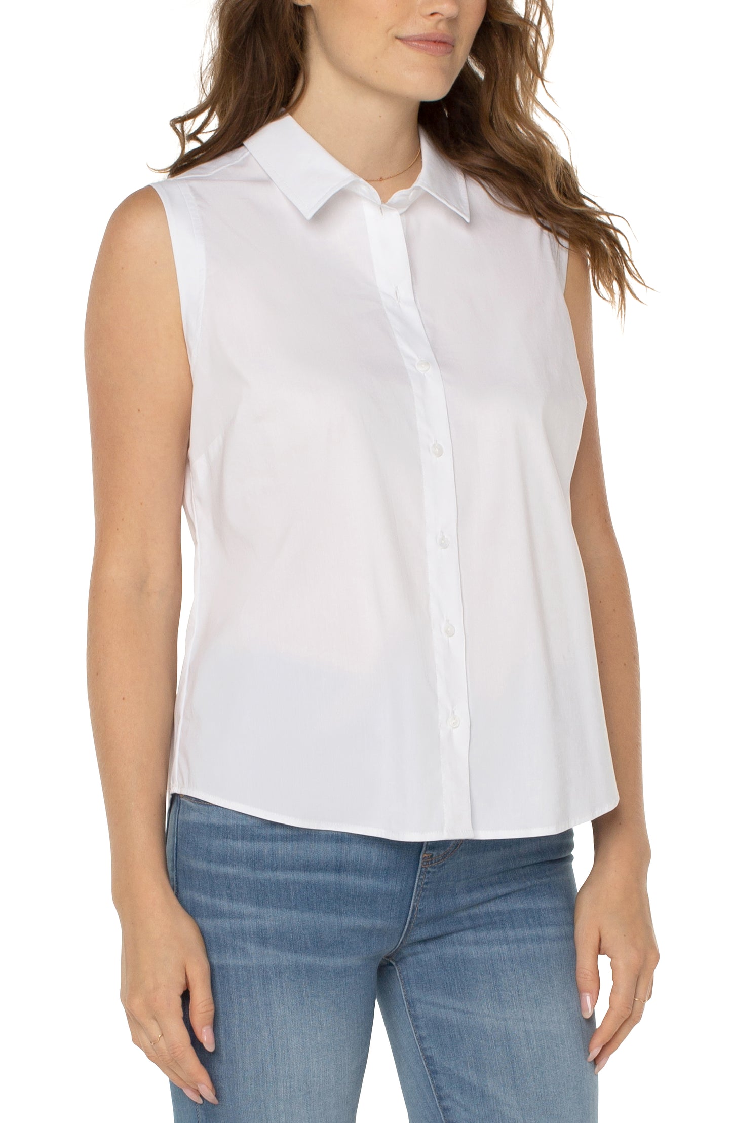 Liverpool - Sleeveless Button Front Shirt - Gayle's Fashions