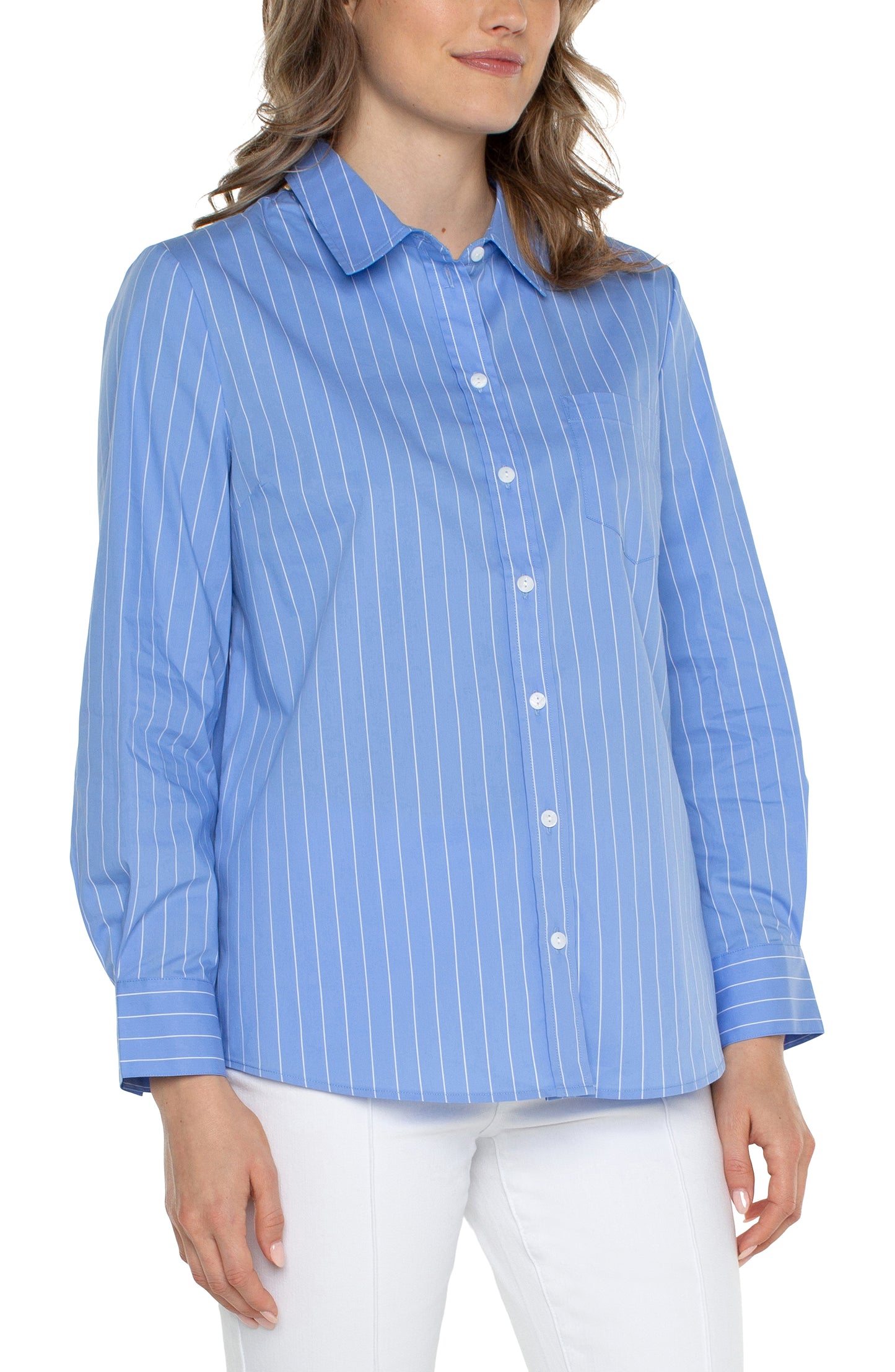 Liverpool - Classic Fit Long Sleeve Button Front Shirt - Gayle's Fashions