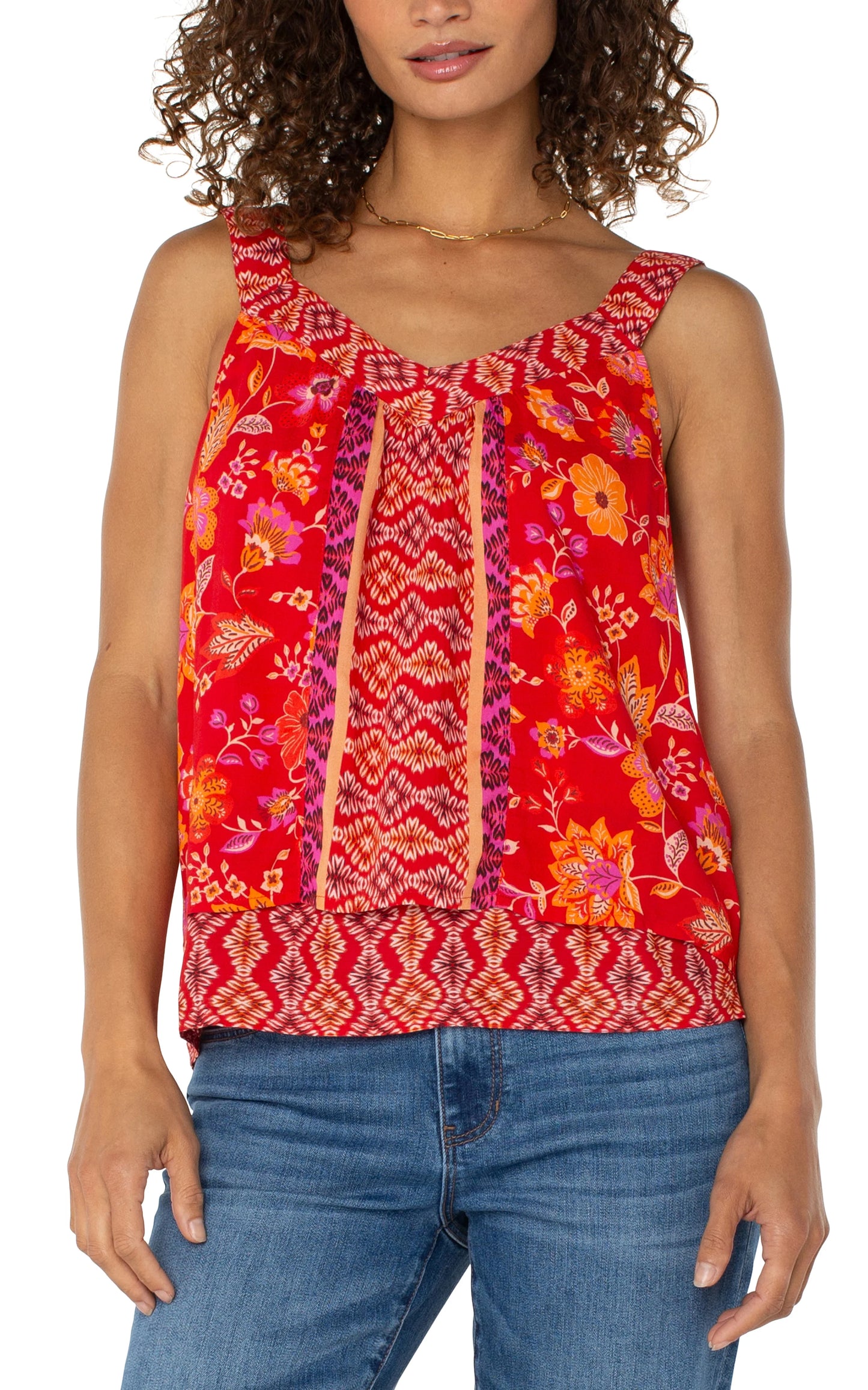 Liverpool - Floral Print Layered Tank