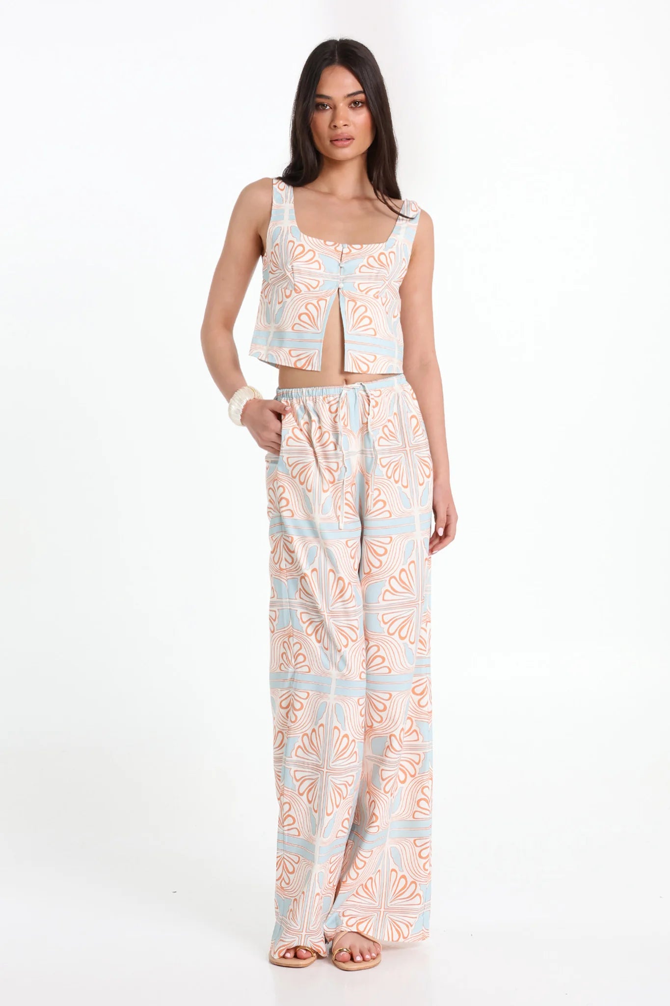 Lost in Lunar – Libby Top in Sahara Print