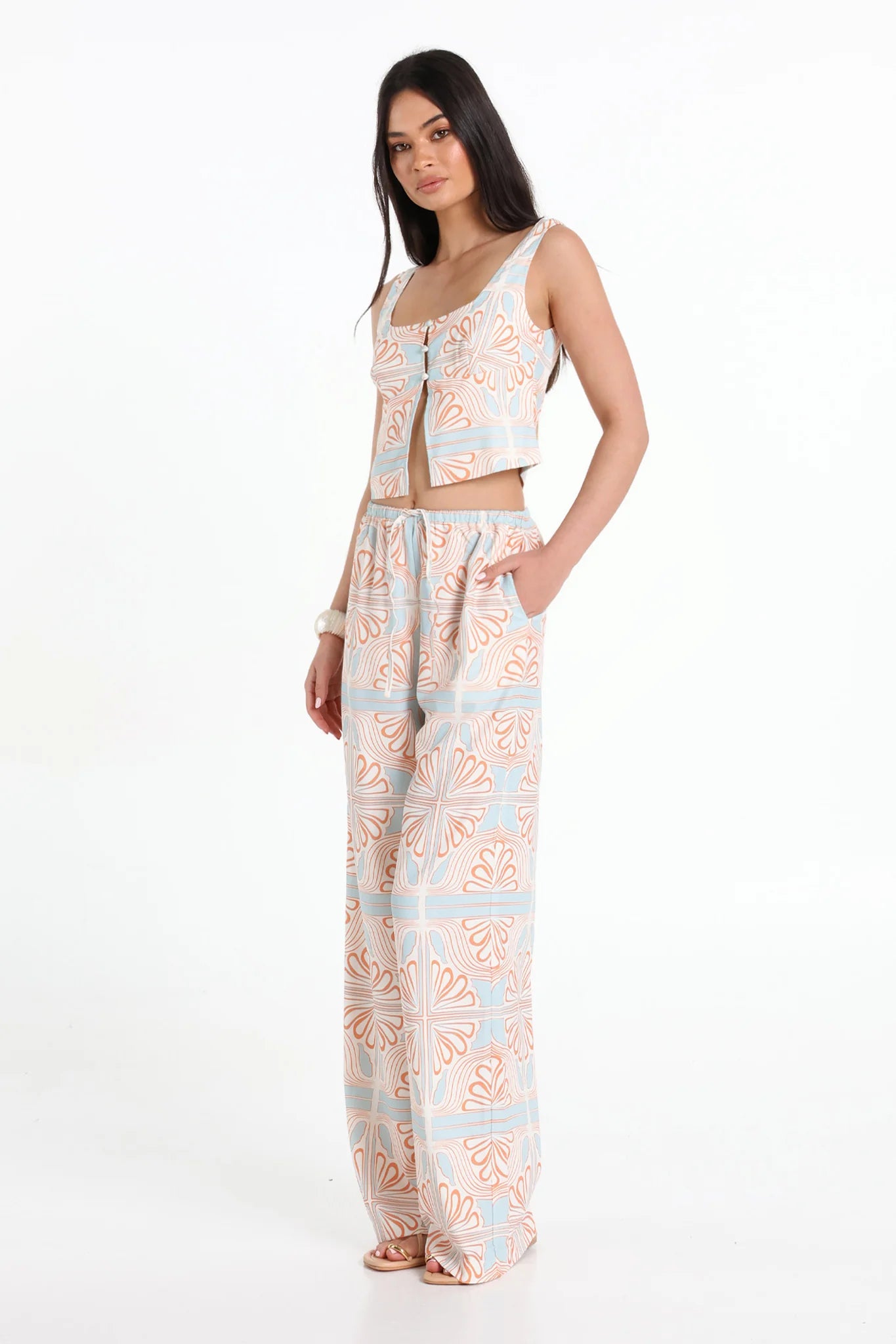 Lost in Lunar – Libby Top in Sahara Print