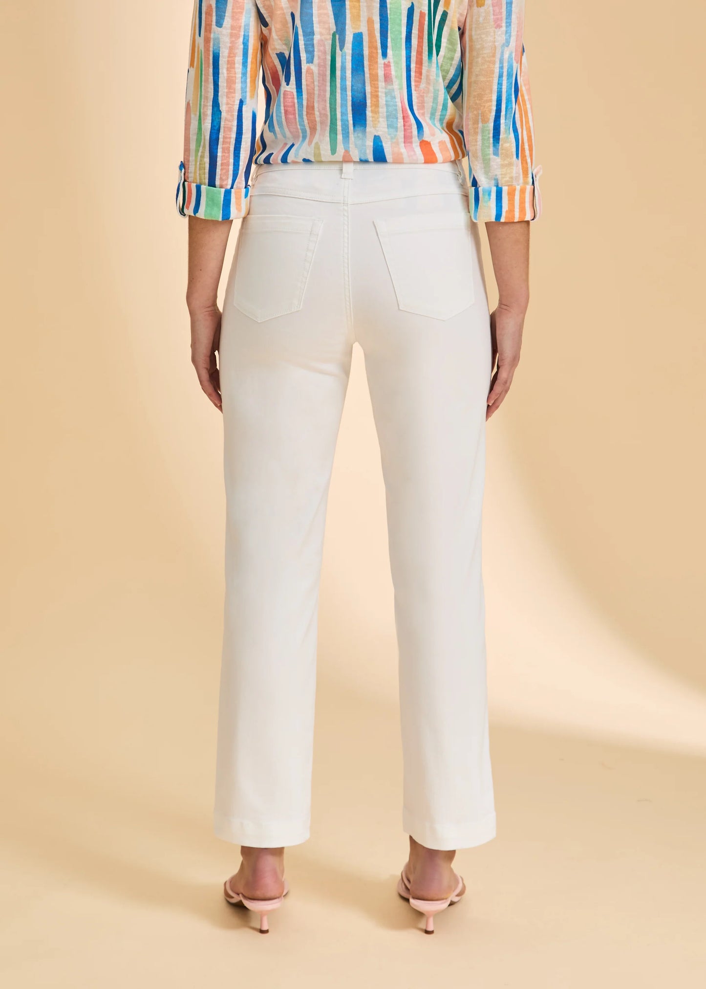 FDJ - Olivia Straight Ankle Jean (White) - Gayle's Fashions