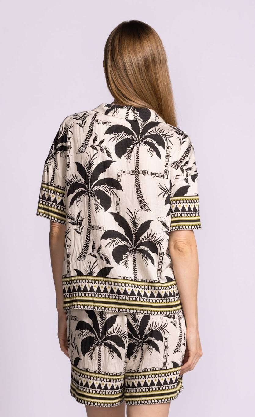 Pink Martini - Ramona Shorts (Black Palm Print) - Gayle's Fashions