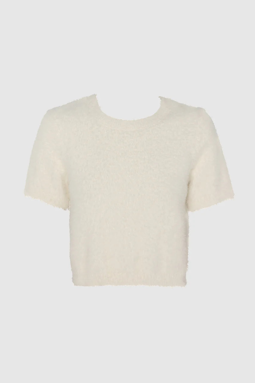 Madison the Label - Ruby Knit Tee White | Gayle’s Fashions