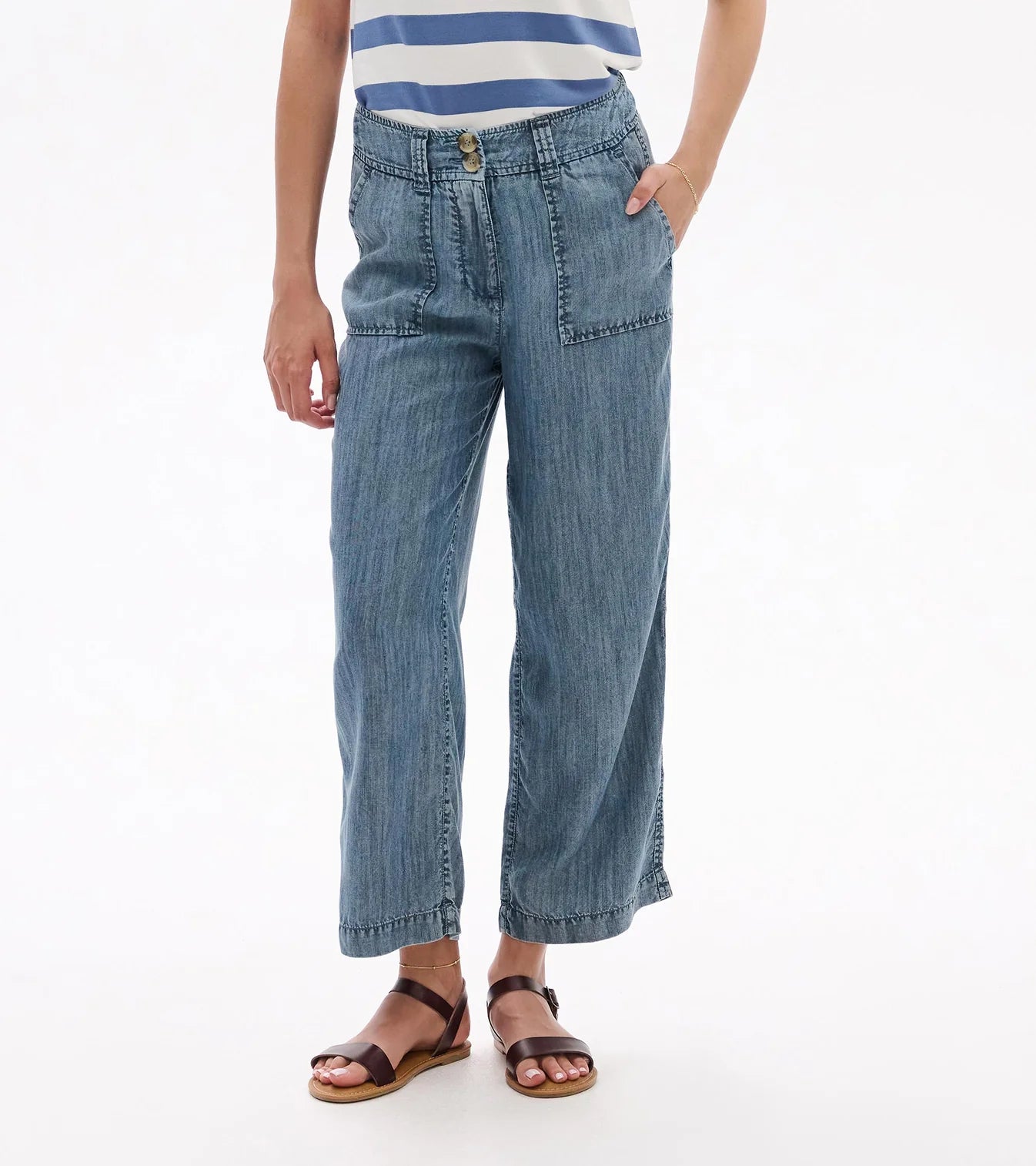Hatley - Sophie Wide Leg Pants (Blue Acid Rinse)