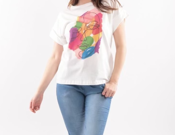 Jessica Laura - Multi Color Graphic Tee
