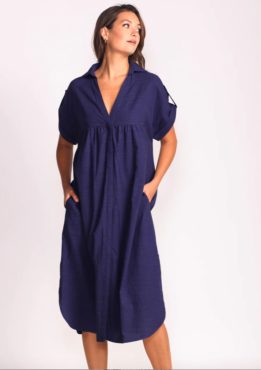 Pink Martini Navy Beatric Dress - Gayle's Fashions