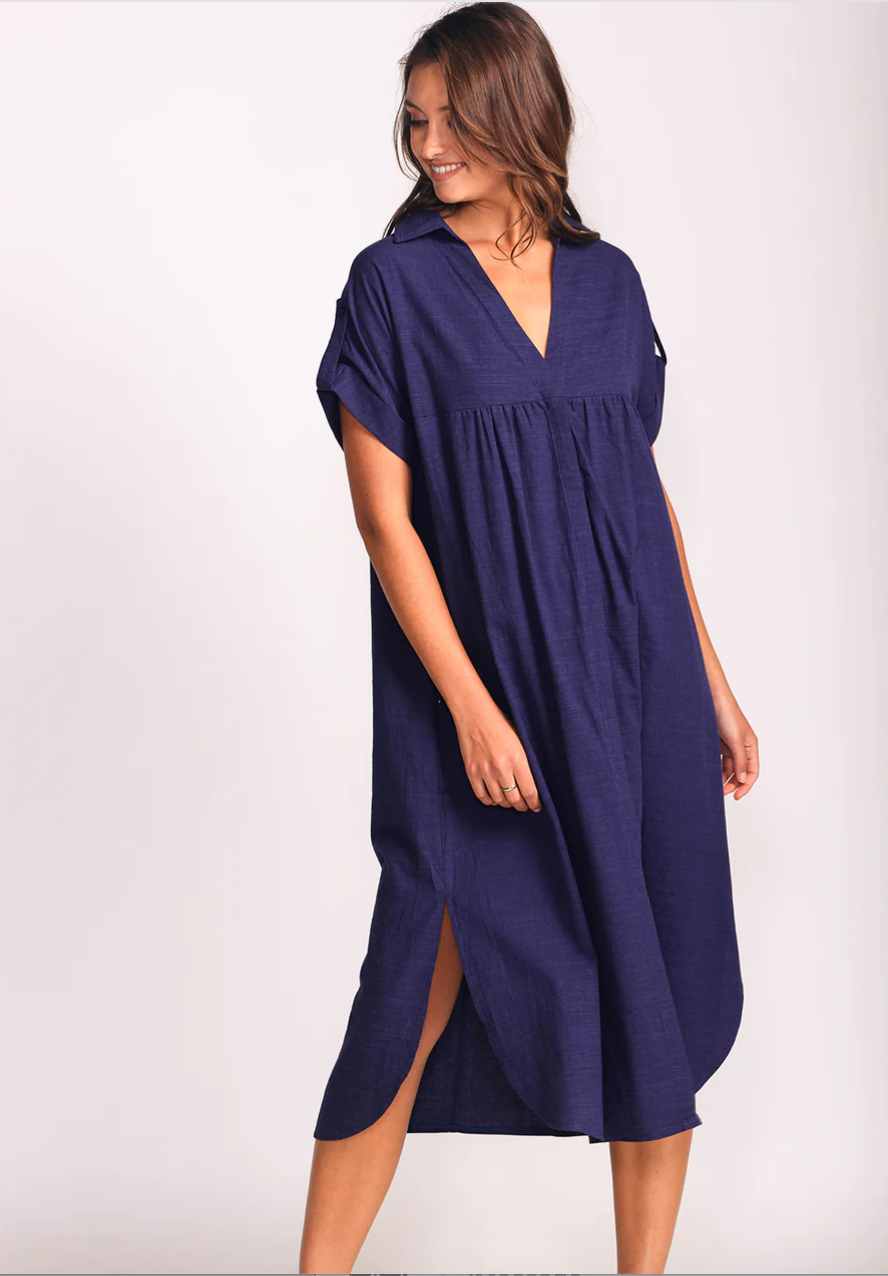Pink Martini Navy Beatric Dress - Gayle's Fashions