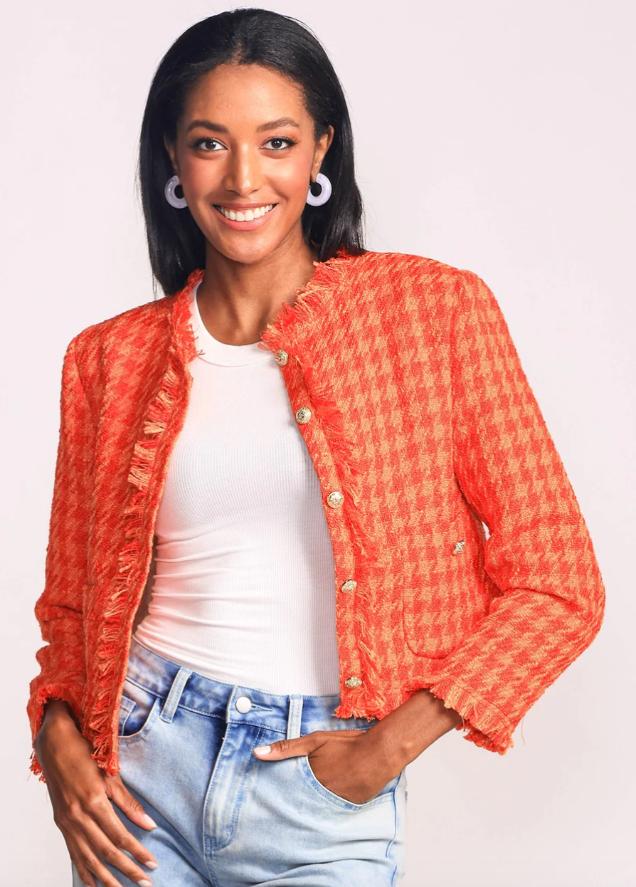 Pink Martini Mindi Jacket in Orange - Gayle's Fashions