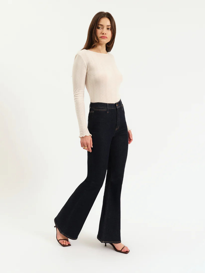 Daze - Sunset Flare High Rise Leg in Rinse