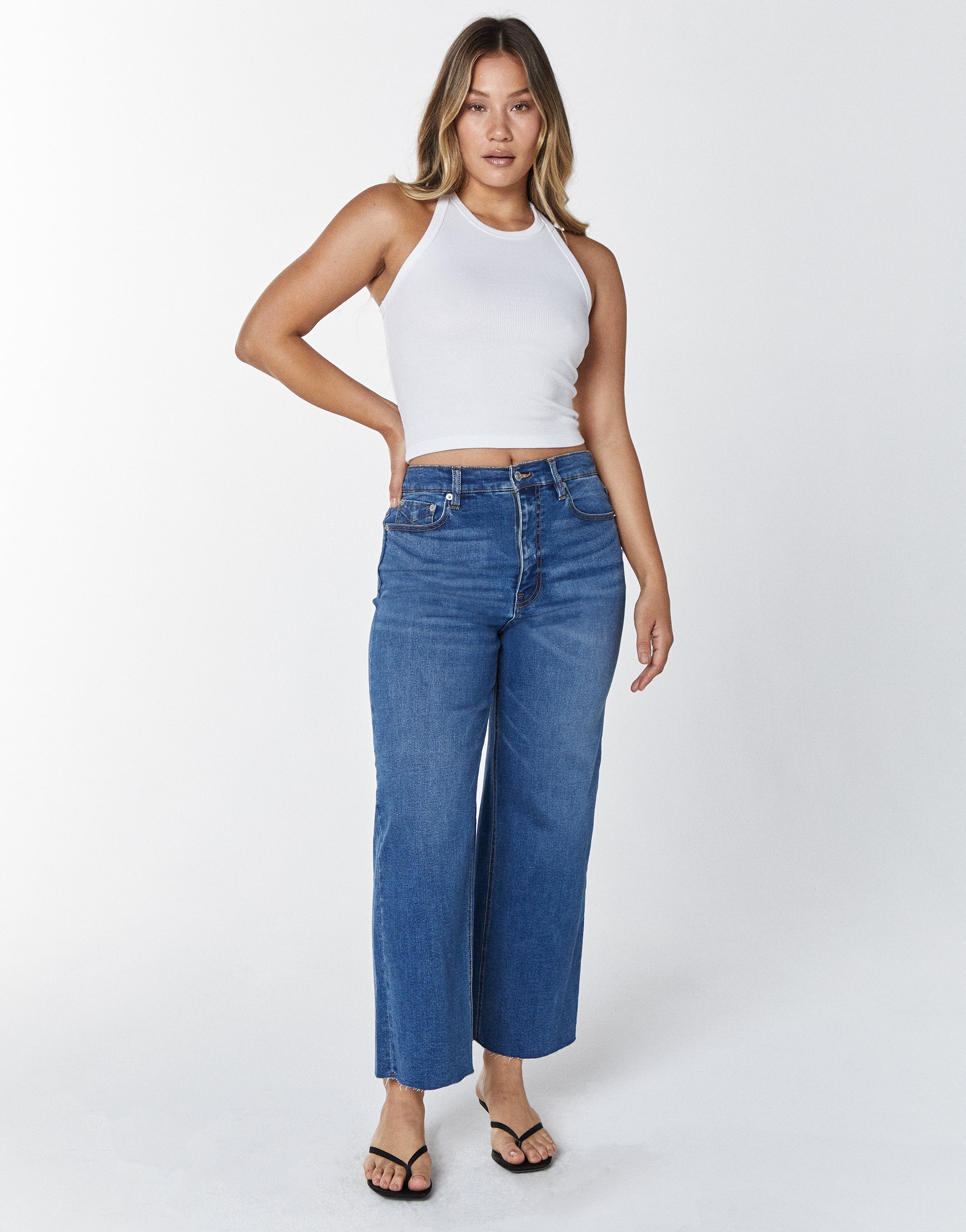 Unpublished - Noemi High-Rise Cropped Wide-Leg Jeans - Gayle's Fashions