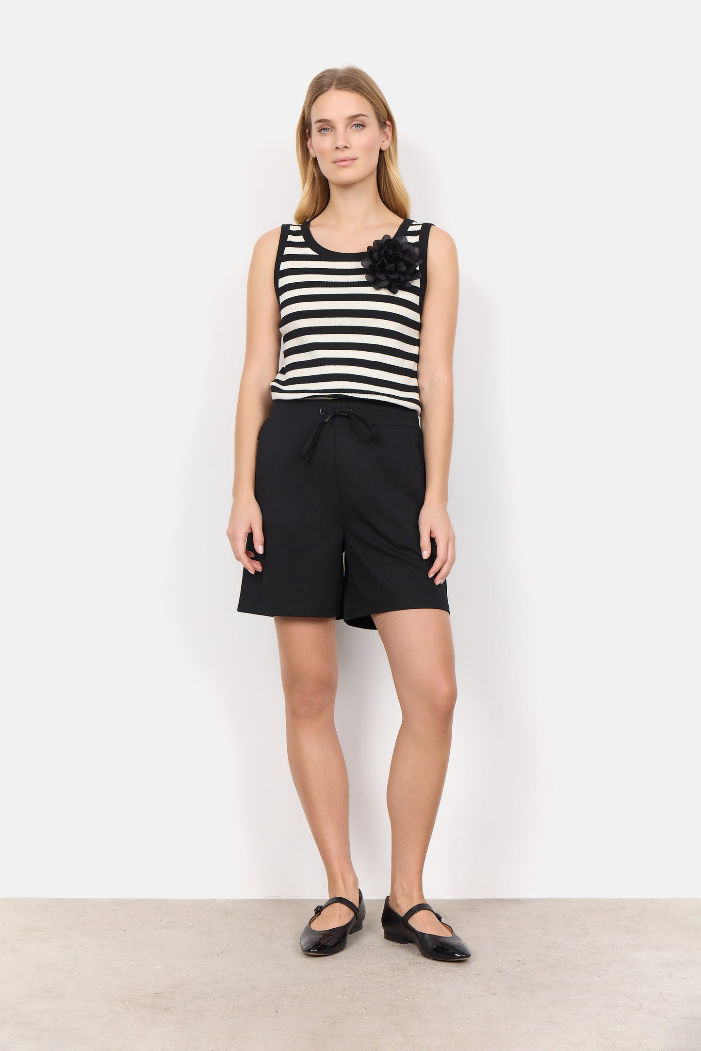 Soya Concept - Black Drawstring Shorts - Gayle's Fashions
