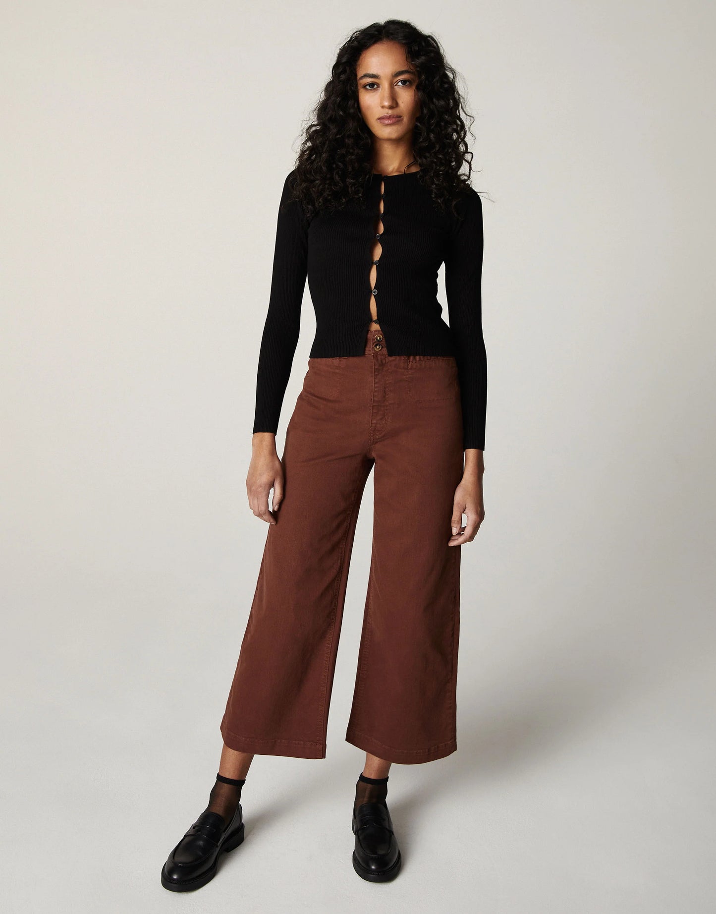 Unpublished - Gemma High-Rise, Wide-Leg, Cropped Jean - Gayle's Fashions