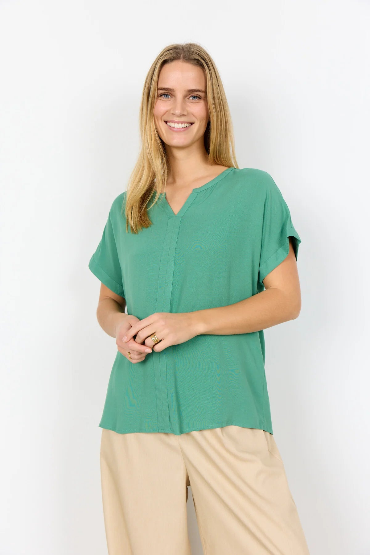 Soya Concept - RADIA 9 T-Shirt (Green) - Gayle's Fashions