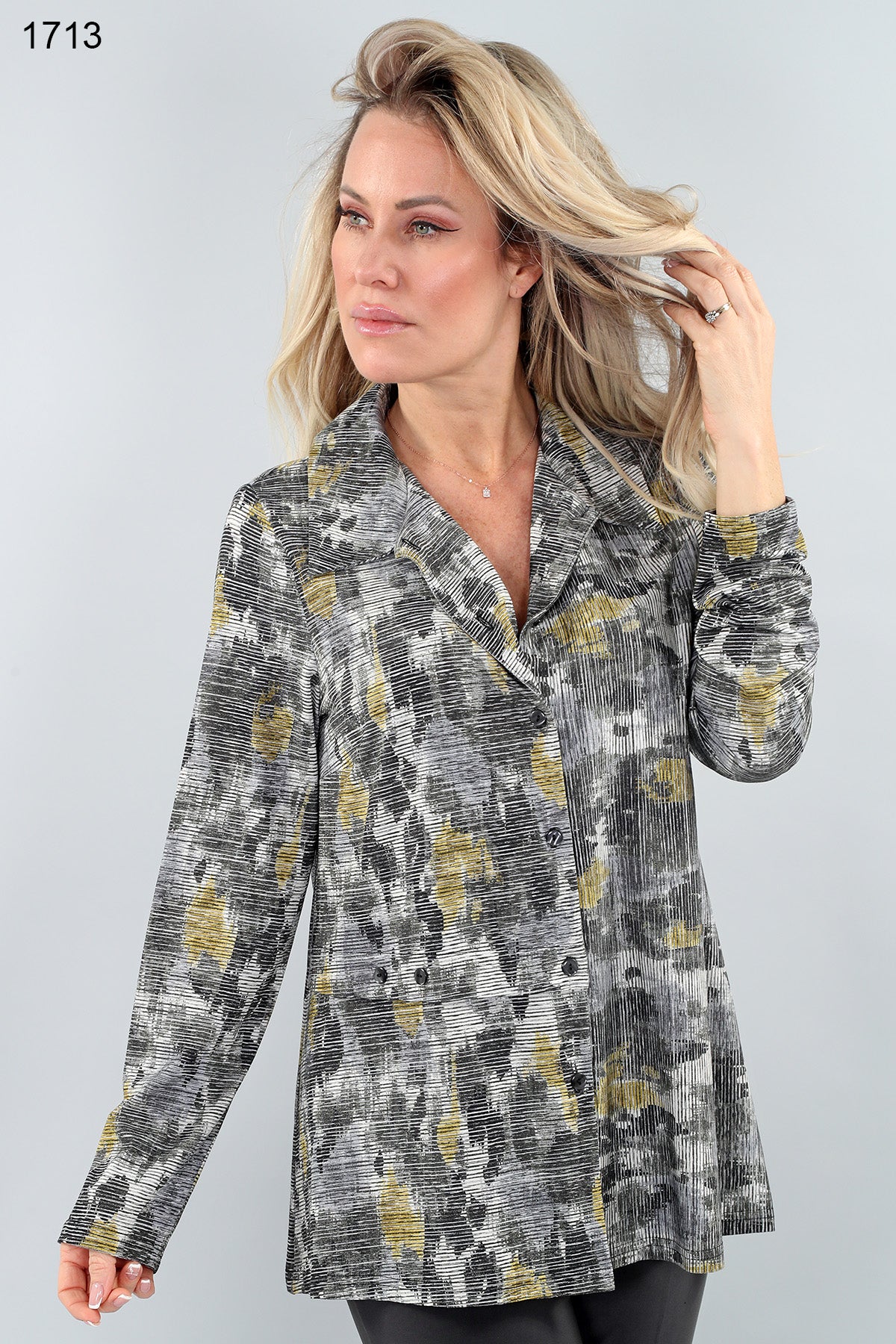 Michael Tyler - Gold Print Tunic Top