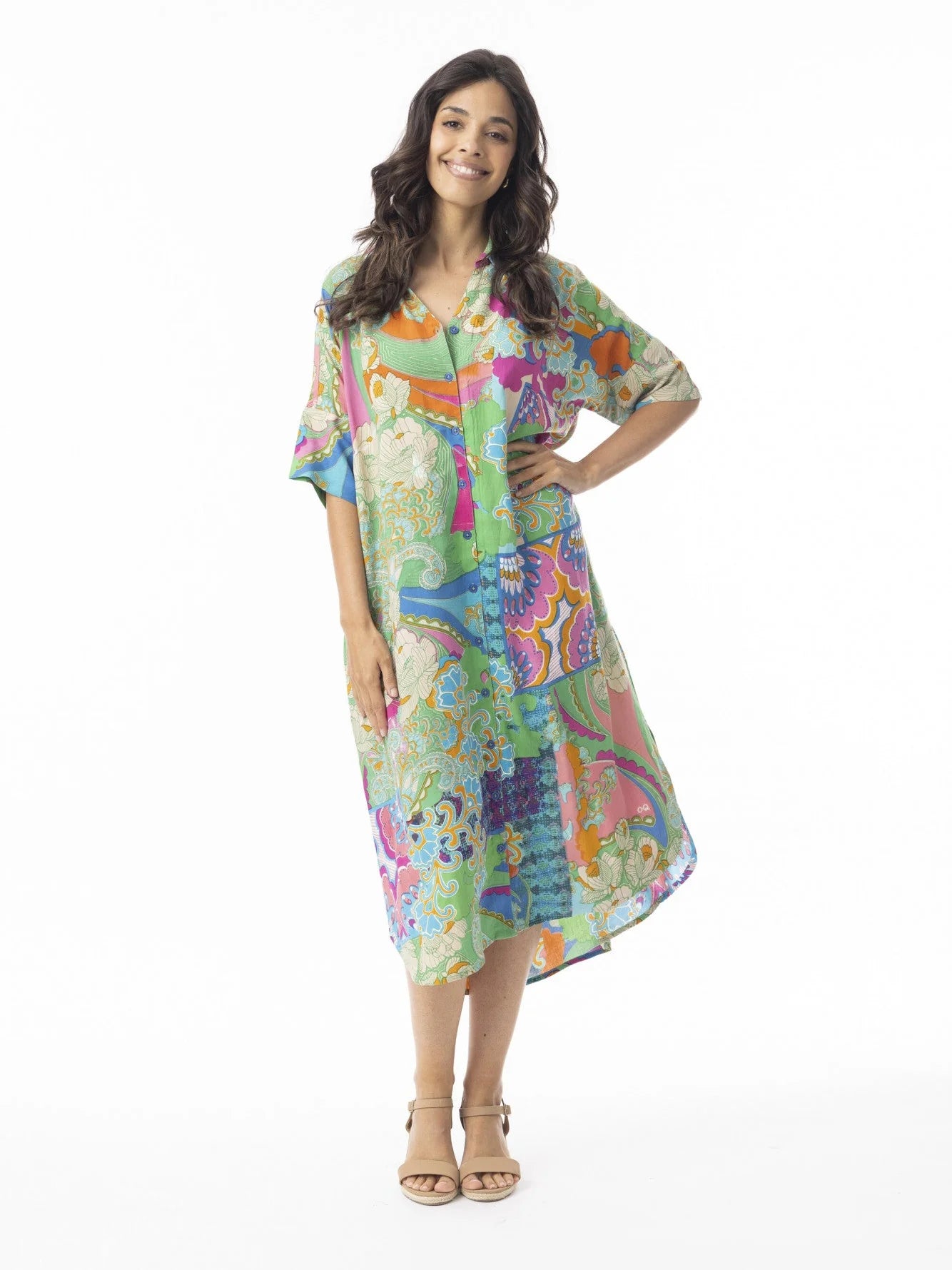 Orientique – Santa Cruz Shirt Dress (Multi)