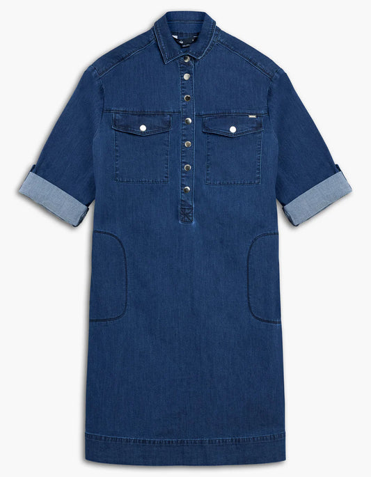 Lois - Charlize Denim Popover Shirt Dress