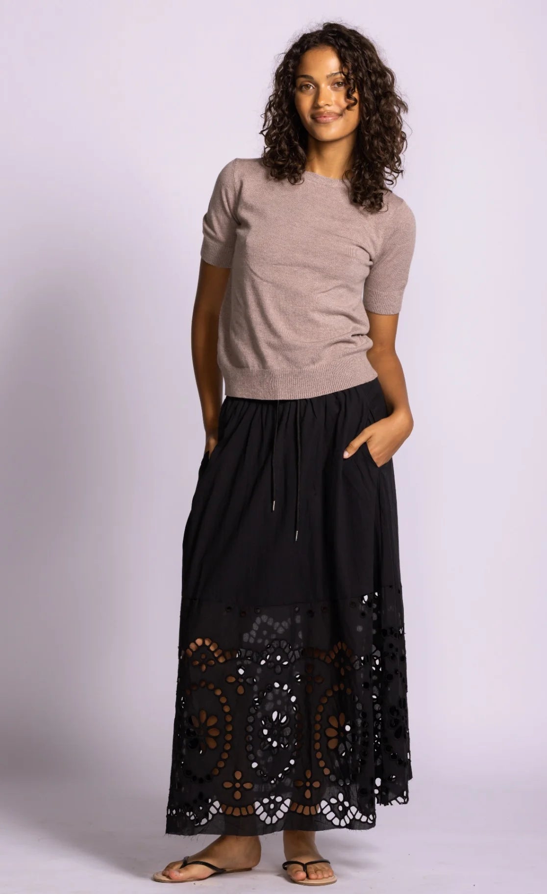 Pink Martini – Jolene Eyelet Detail Skirt