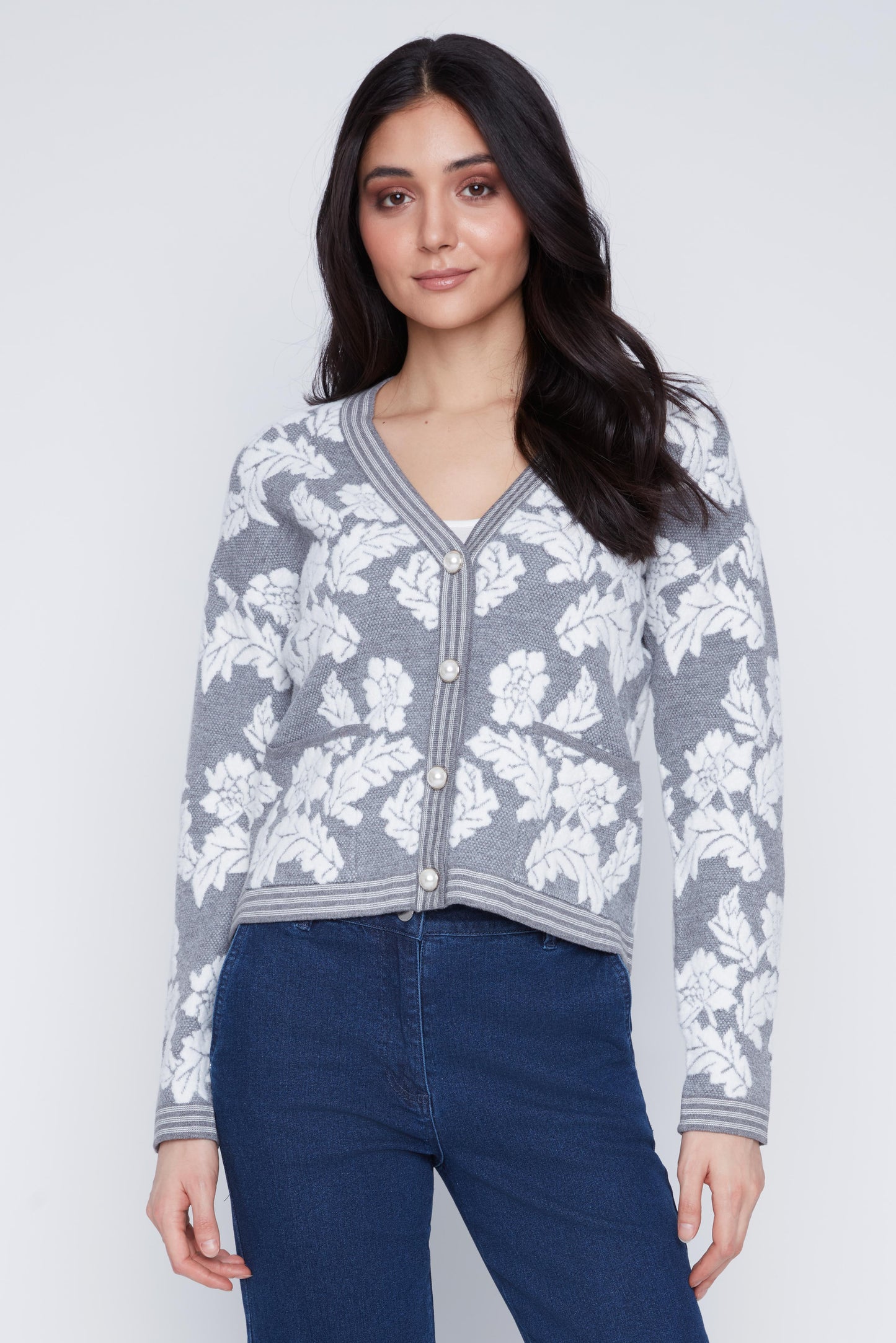 CYC – Waist-Length Button-Up Cardigan with Pockets