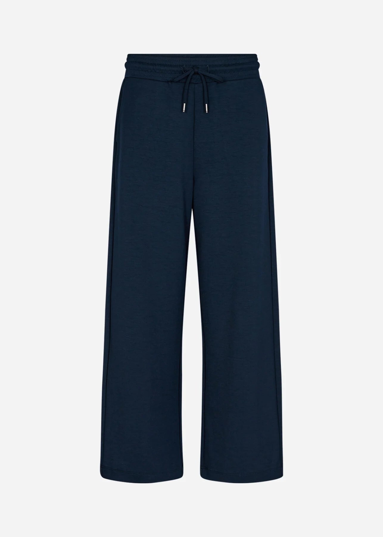 Front flat-lay of the Soya Concept Banu Casual Pant in Navy, showcasing the minimalist design.