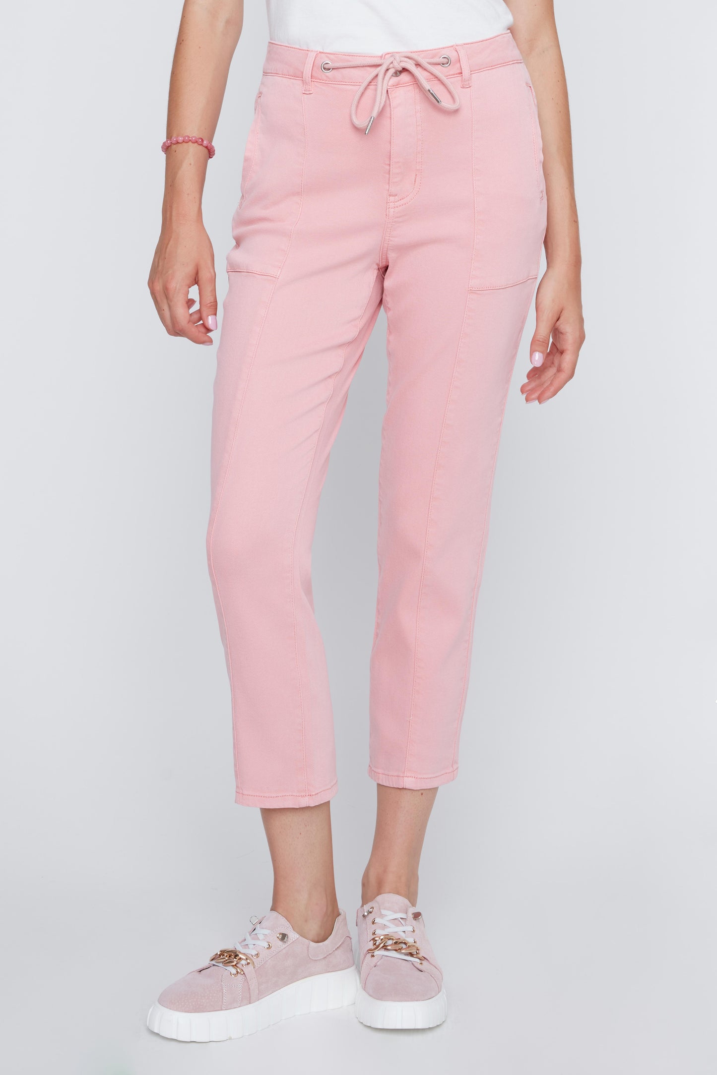 CYC - Drawstring Stretch Capri with Hidden Pocket (Sweet Blush) - Gayle's Fashions