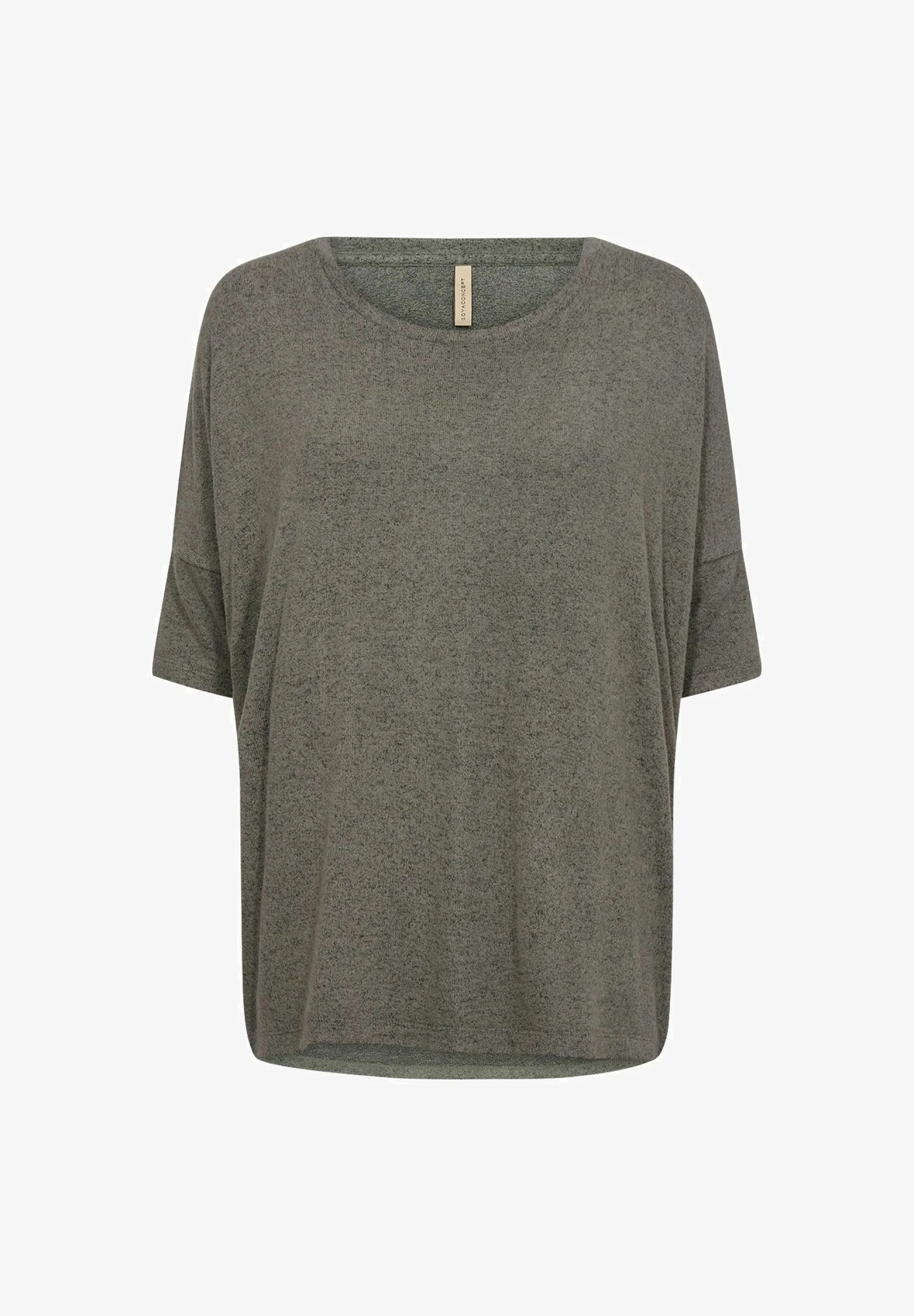 Soya Concept - Biara 96 Drop Shoulder Tee in Misty Green