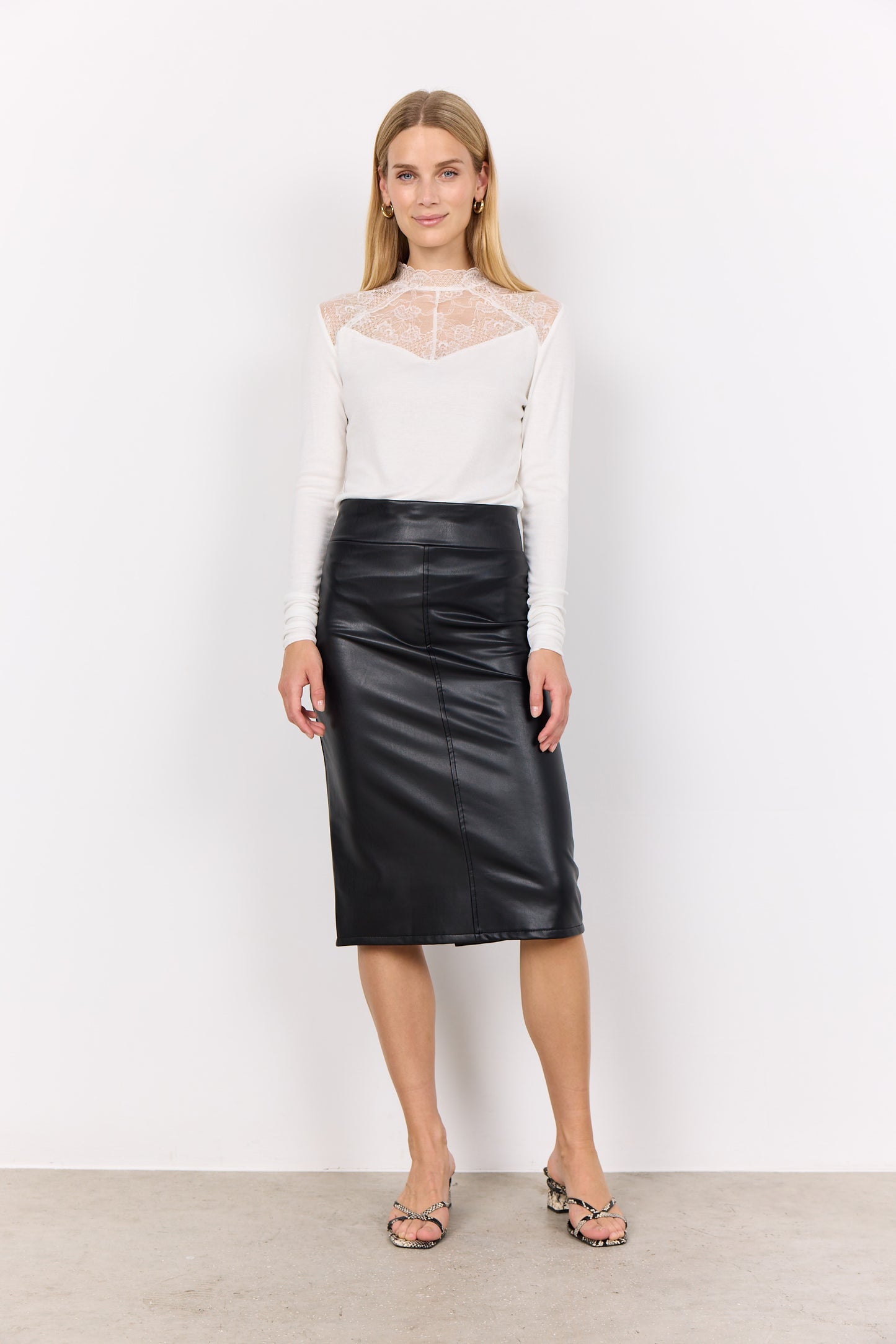 Soya Concept - Pull-On Faux Leather Skirt