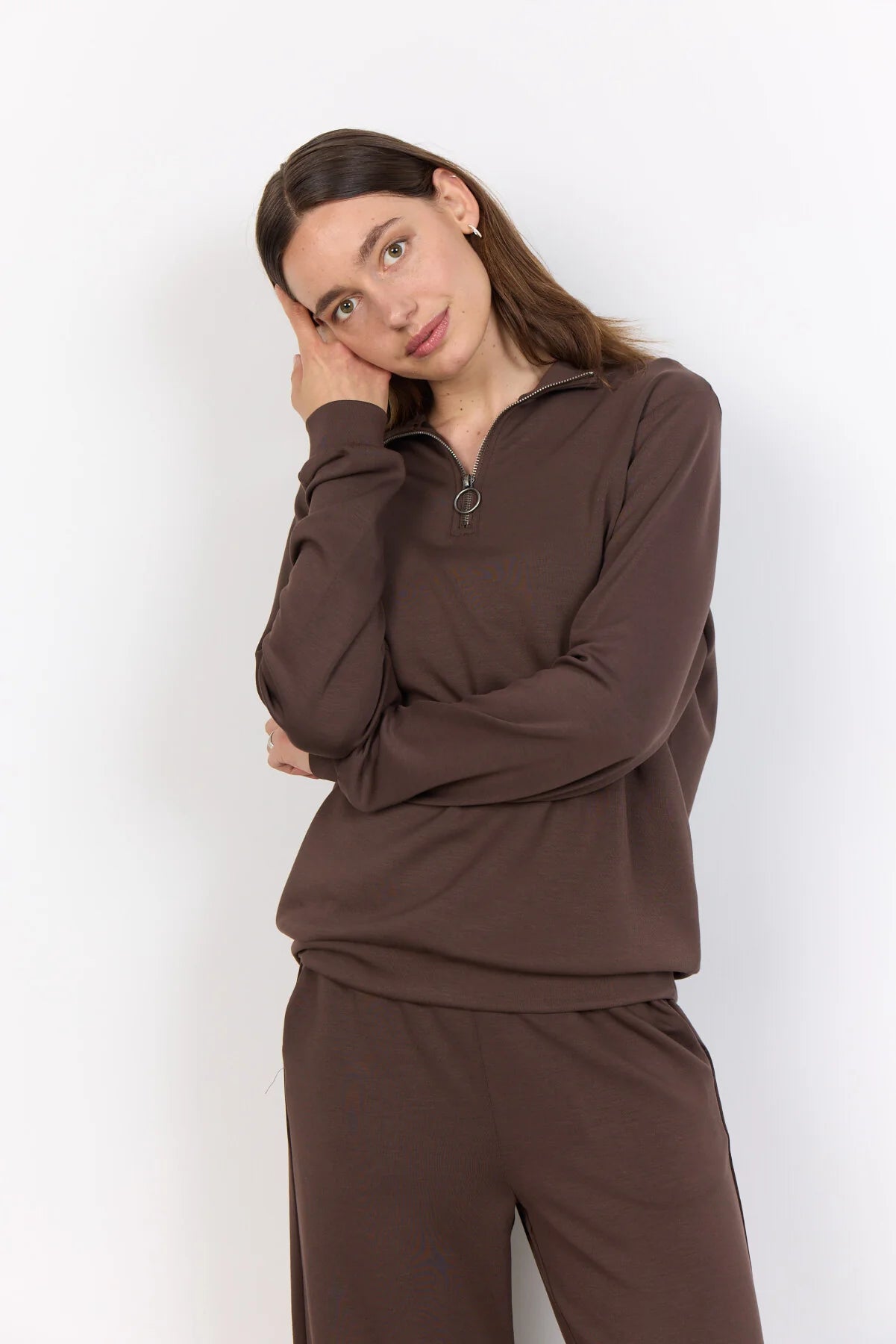 Soya Concept - BANU 187 Sweatshirt, Dark brown
