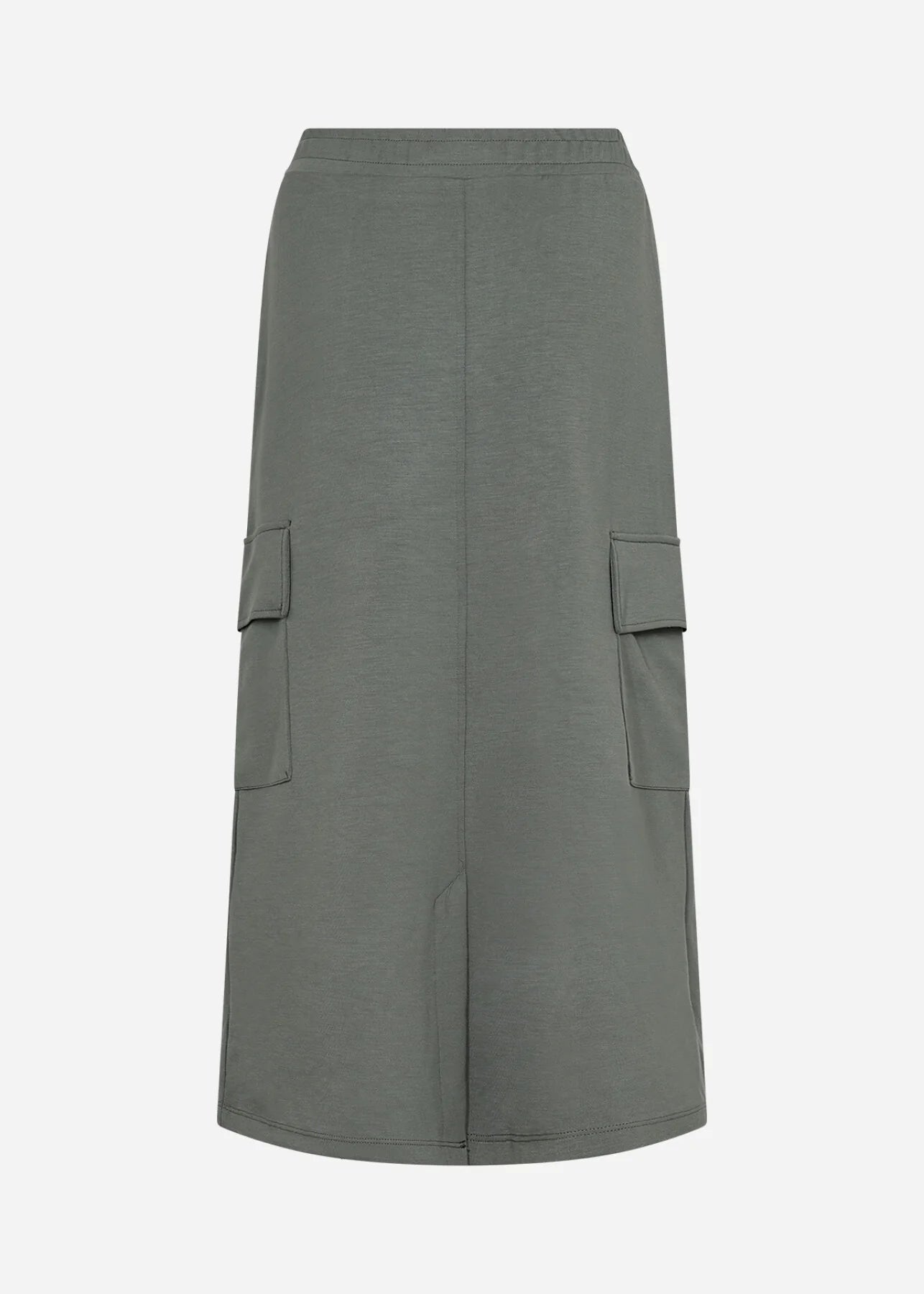 Soya Concept - Banu 189 Drawstring Waist Cargo Skirt in Misty Green