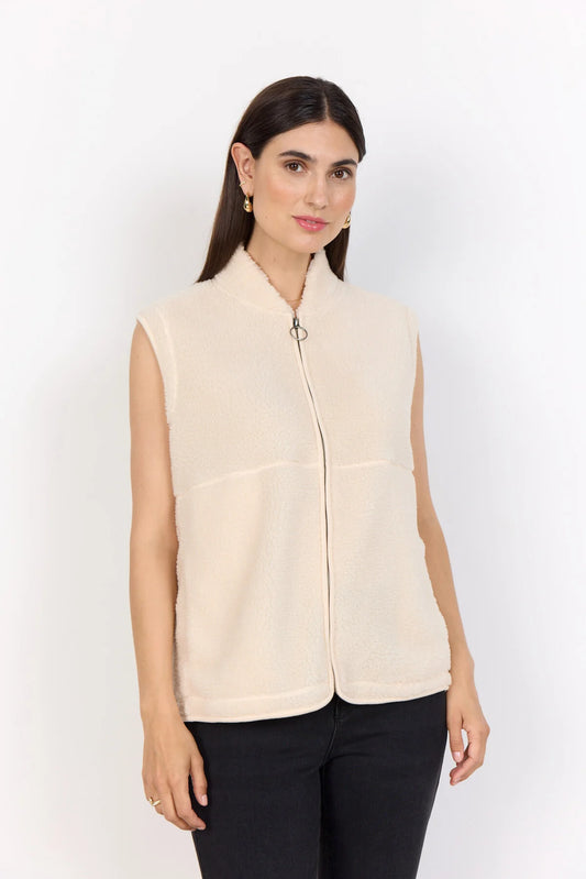 Soya Concept - ONYX 3 Waistcoat Cream