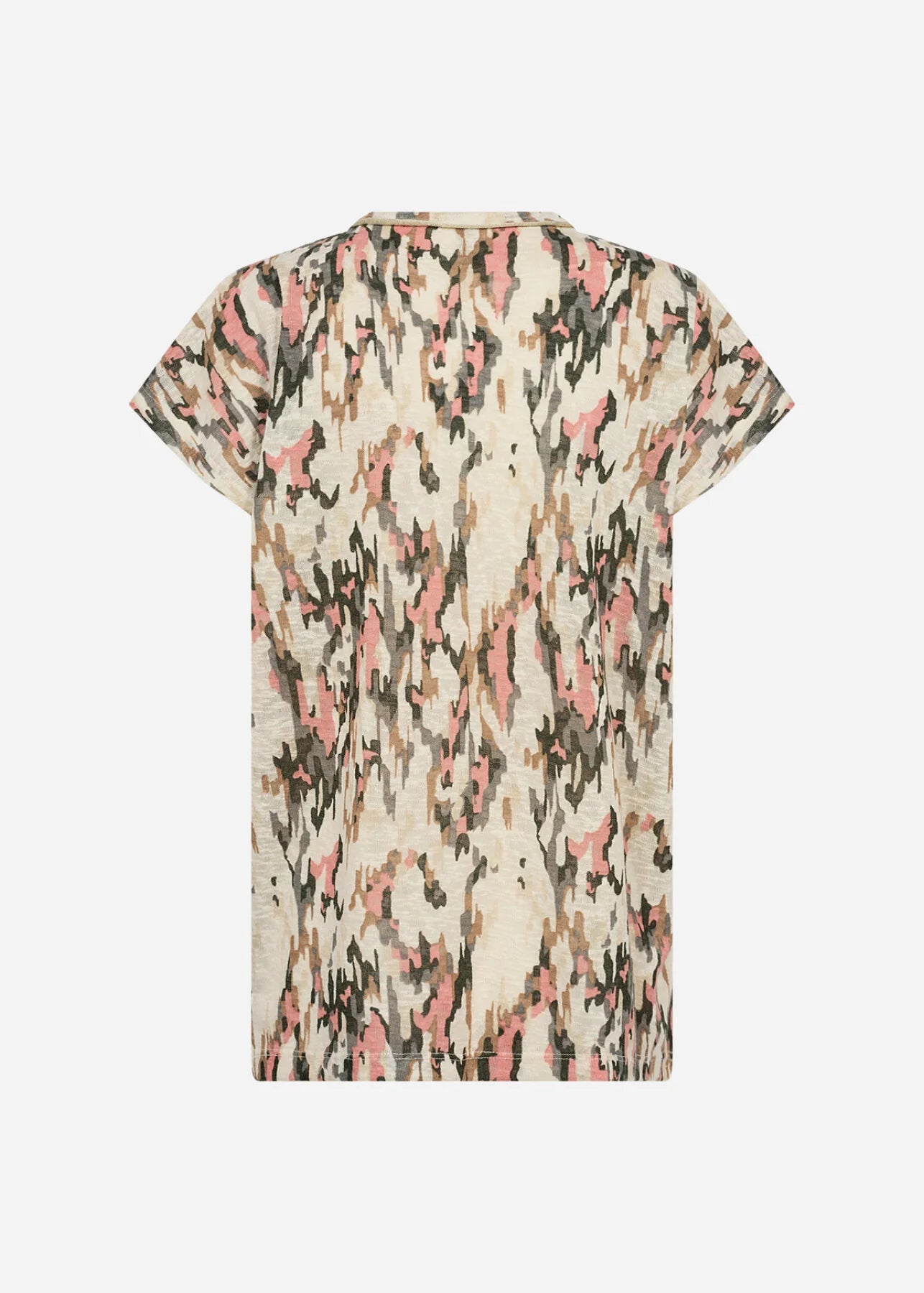 Soya Concept - Aretha 38 Drop Sleeve Tee in Coral Print