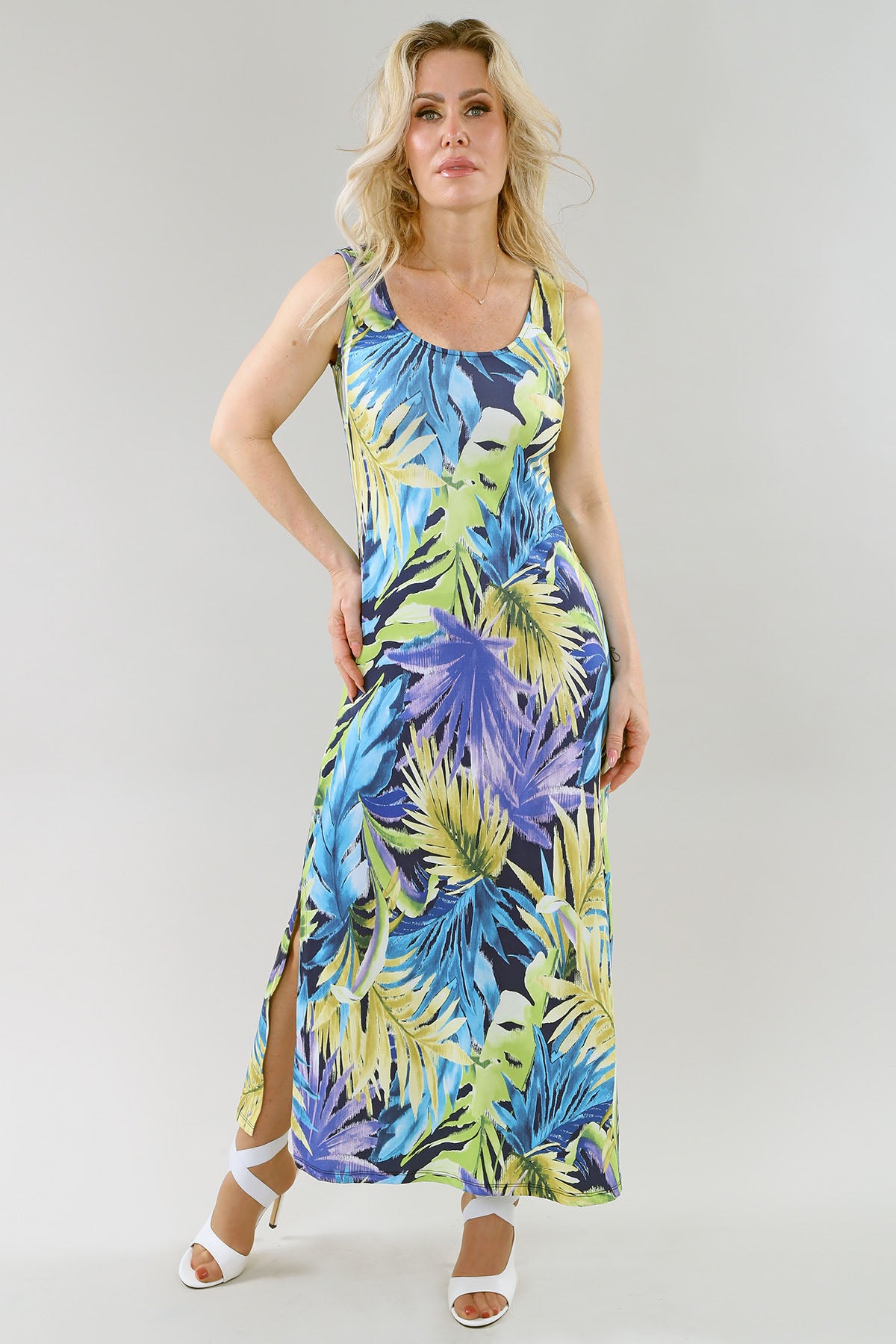 Michael Tyler – Printed Maxi Dress - Gayle's Fashions