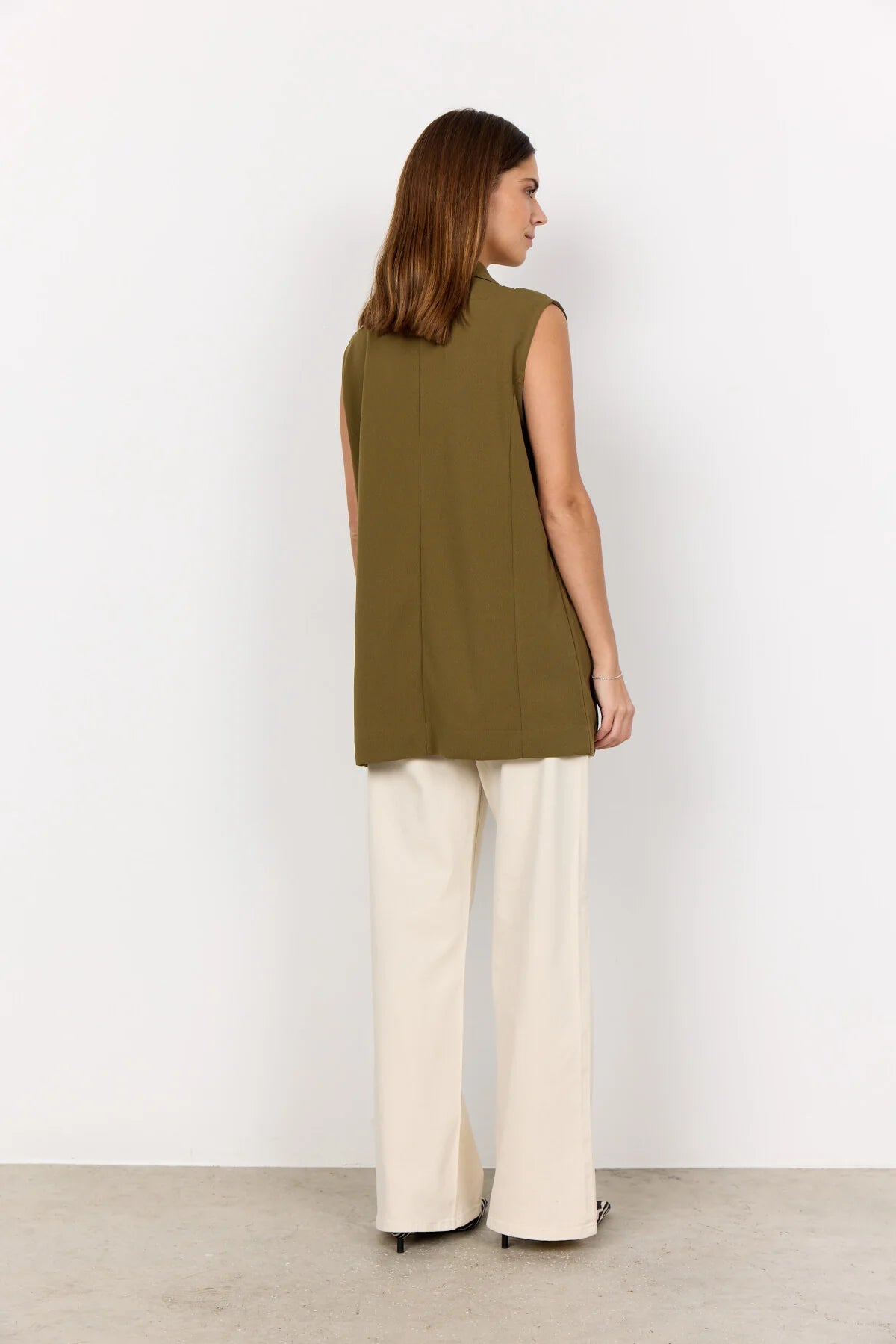 Soya Concept -SIHAM 87 Waistcoat Olive