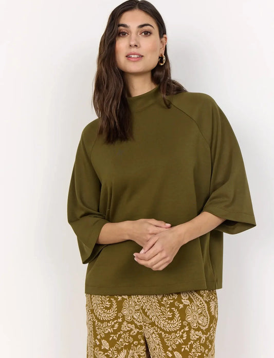 Soya Concept - BANU 261 T-Shirt, Dark Olive