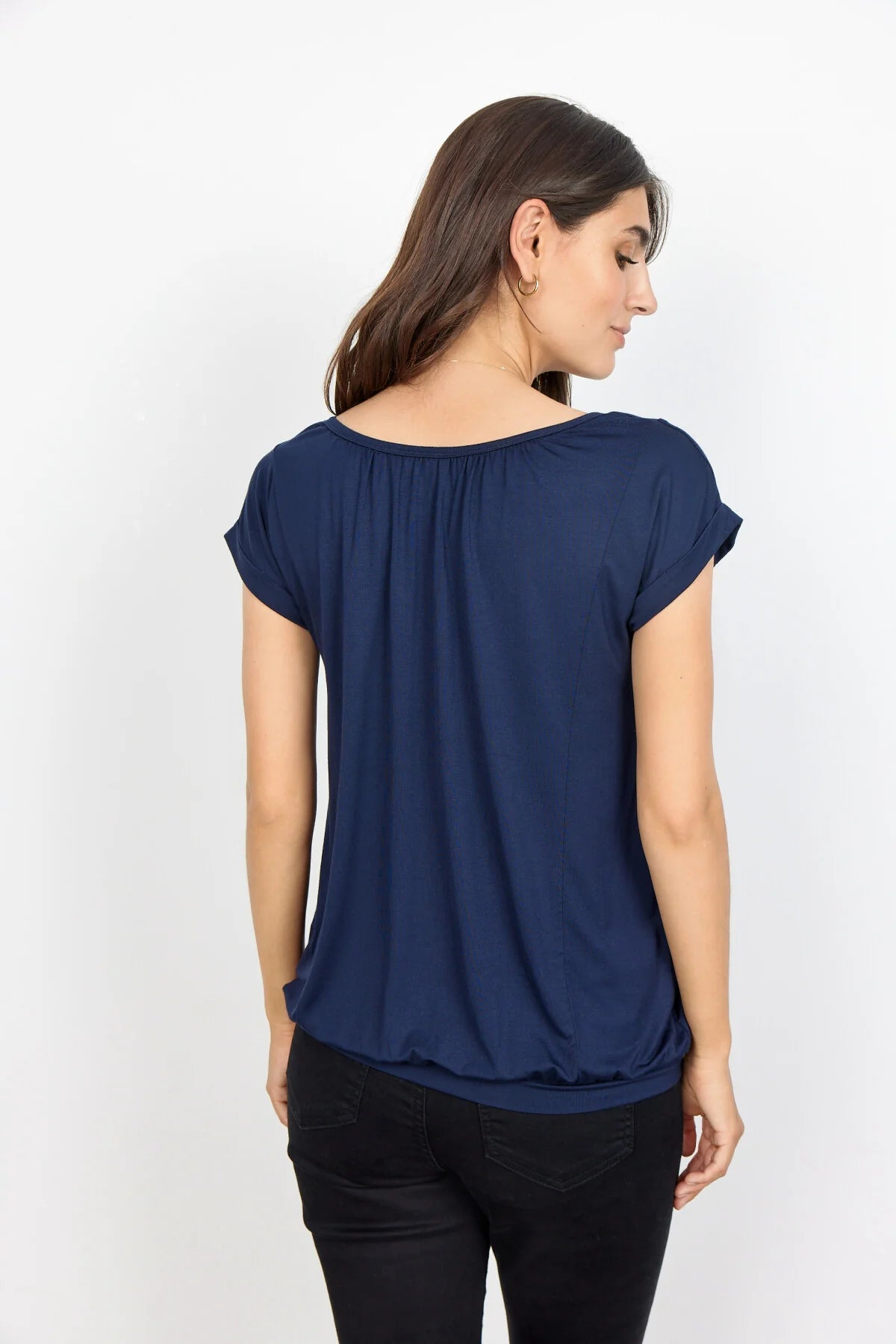 Soya Concept – MARICA 4, Cap Sleeve Tee (Navy) - Gayle's Fashions