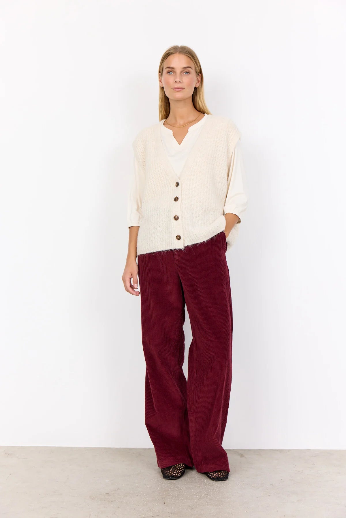 Soya Concept - TORINO 13 Waistcoat, Cream