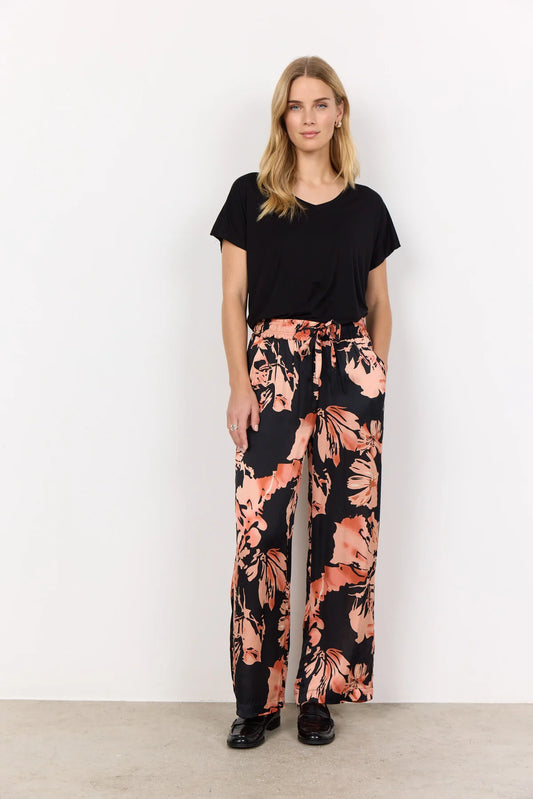 Soya Concept - Peach 3B, Satin Flow Pants