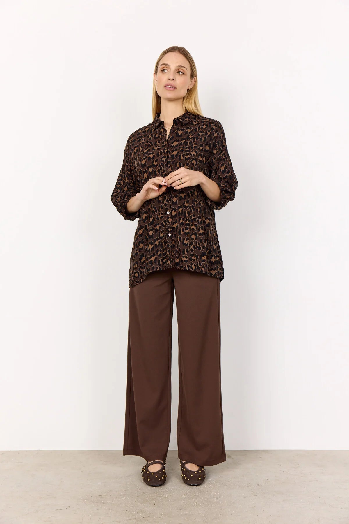 Soya Concept - SAFIRA 2 Shirt Dark brown