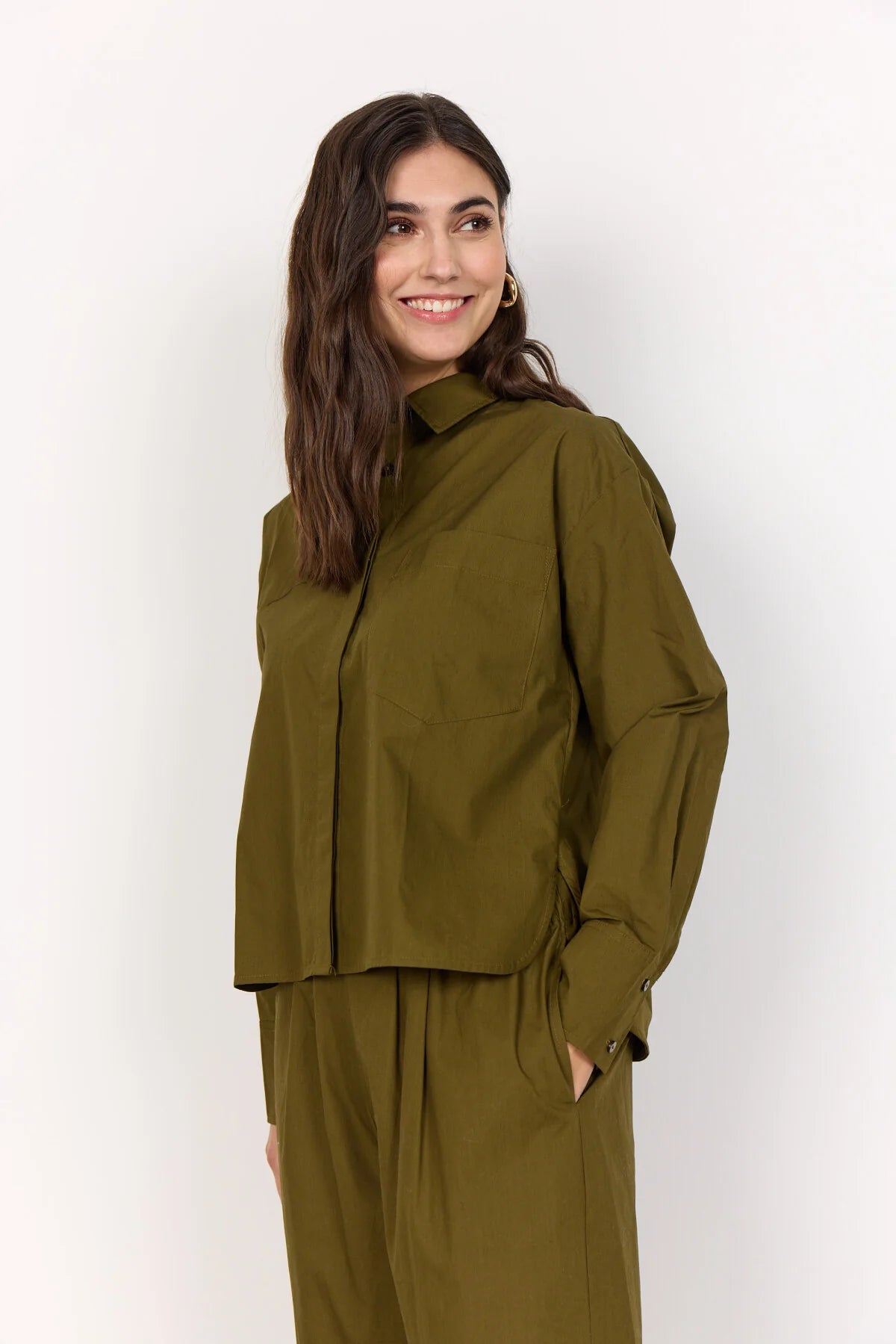 Soya Concept - RACHELLE 7 Shirt, Dark Olive