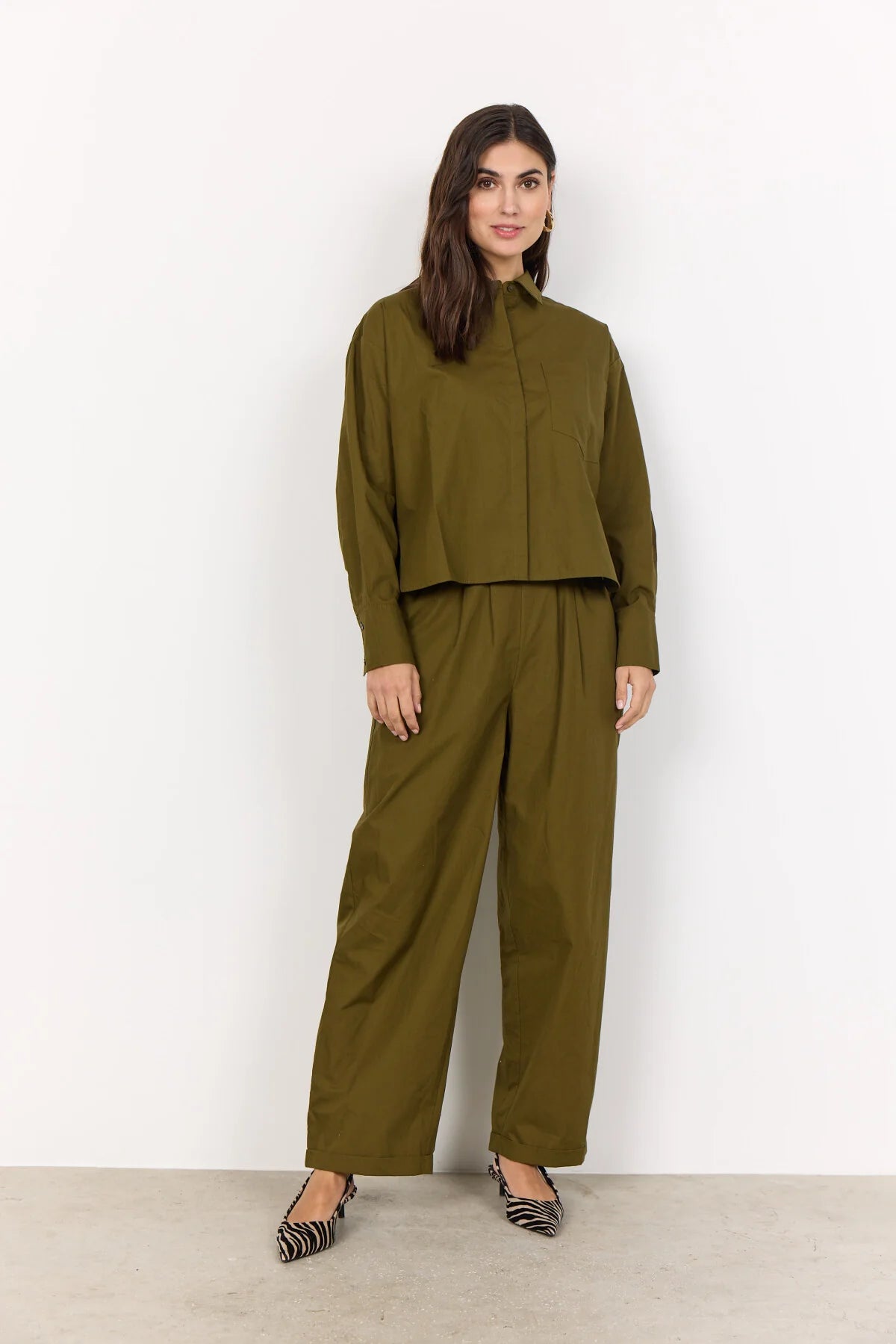 Soya Concept - RACHELLE 7 Shirt, Dark Olive