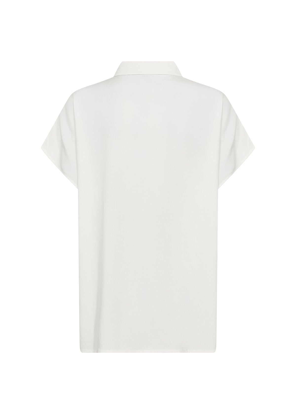 Soya Concept – CAIA 1 Cap Sleeve Button Up Collar Shirt (Off-White) - Gayle's Fashions