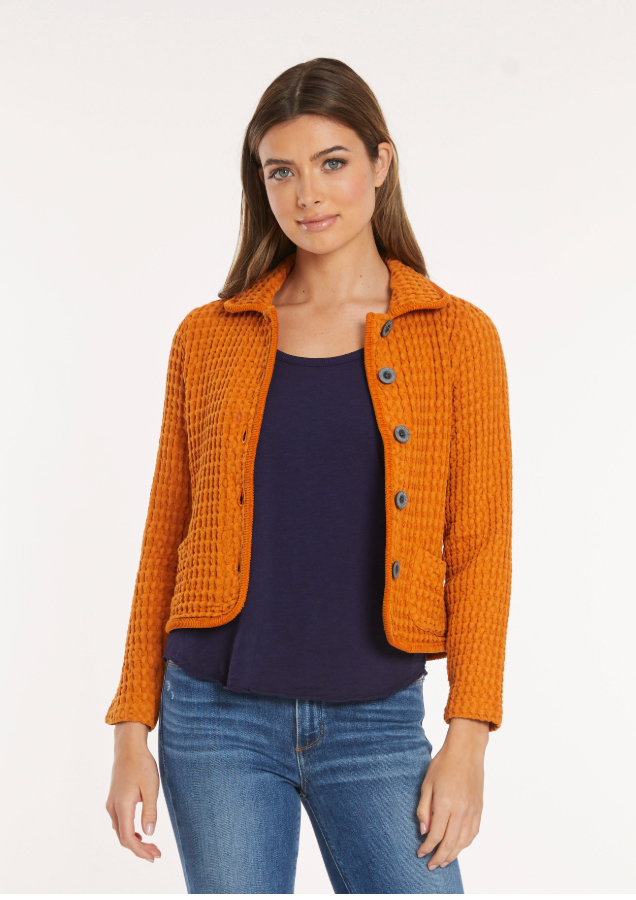 Mododoc - Crop Waffle Jacket