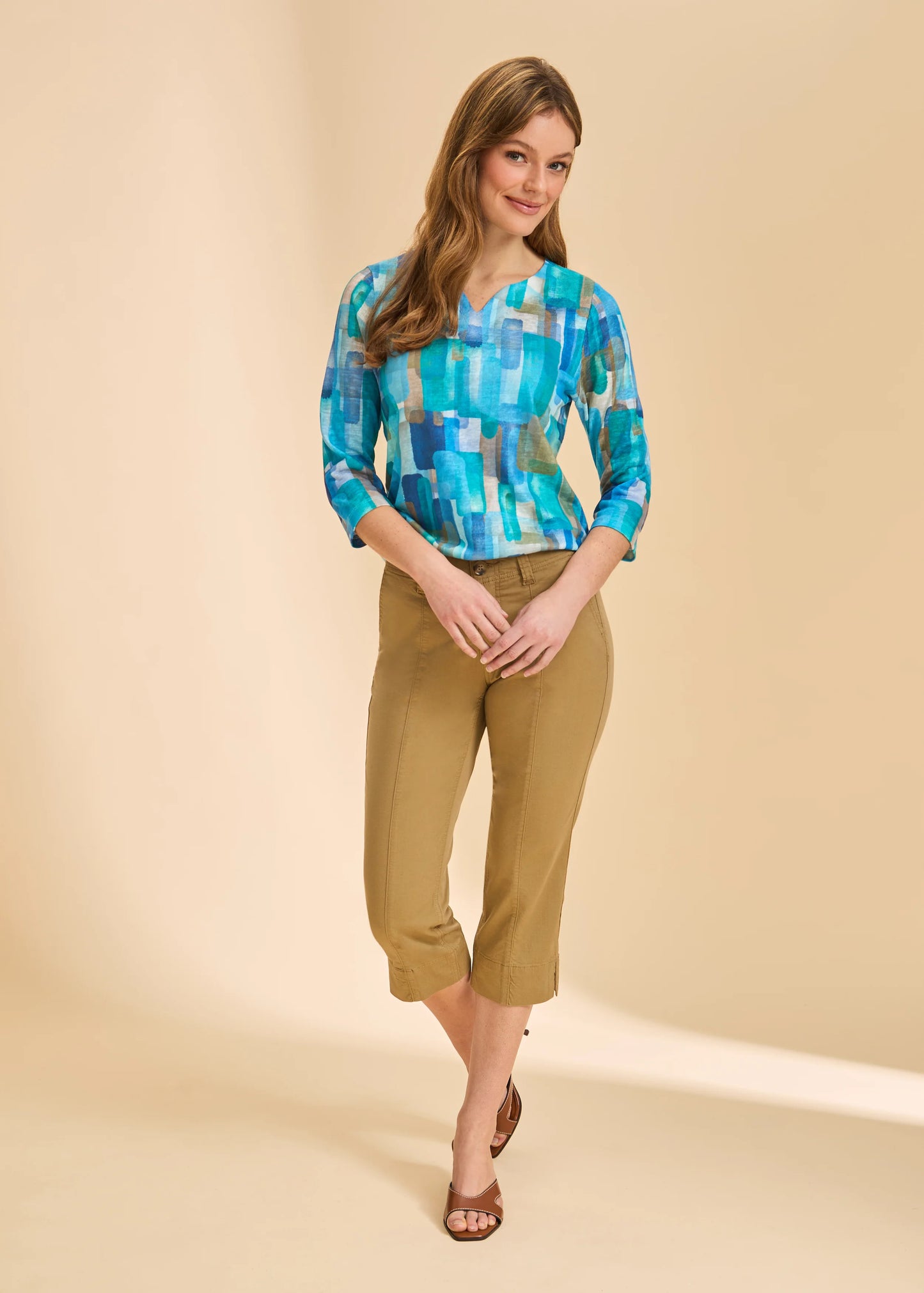 FDJ - Christina Pintuck Capri, Henna - Gayle's Fashions