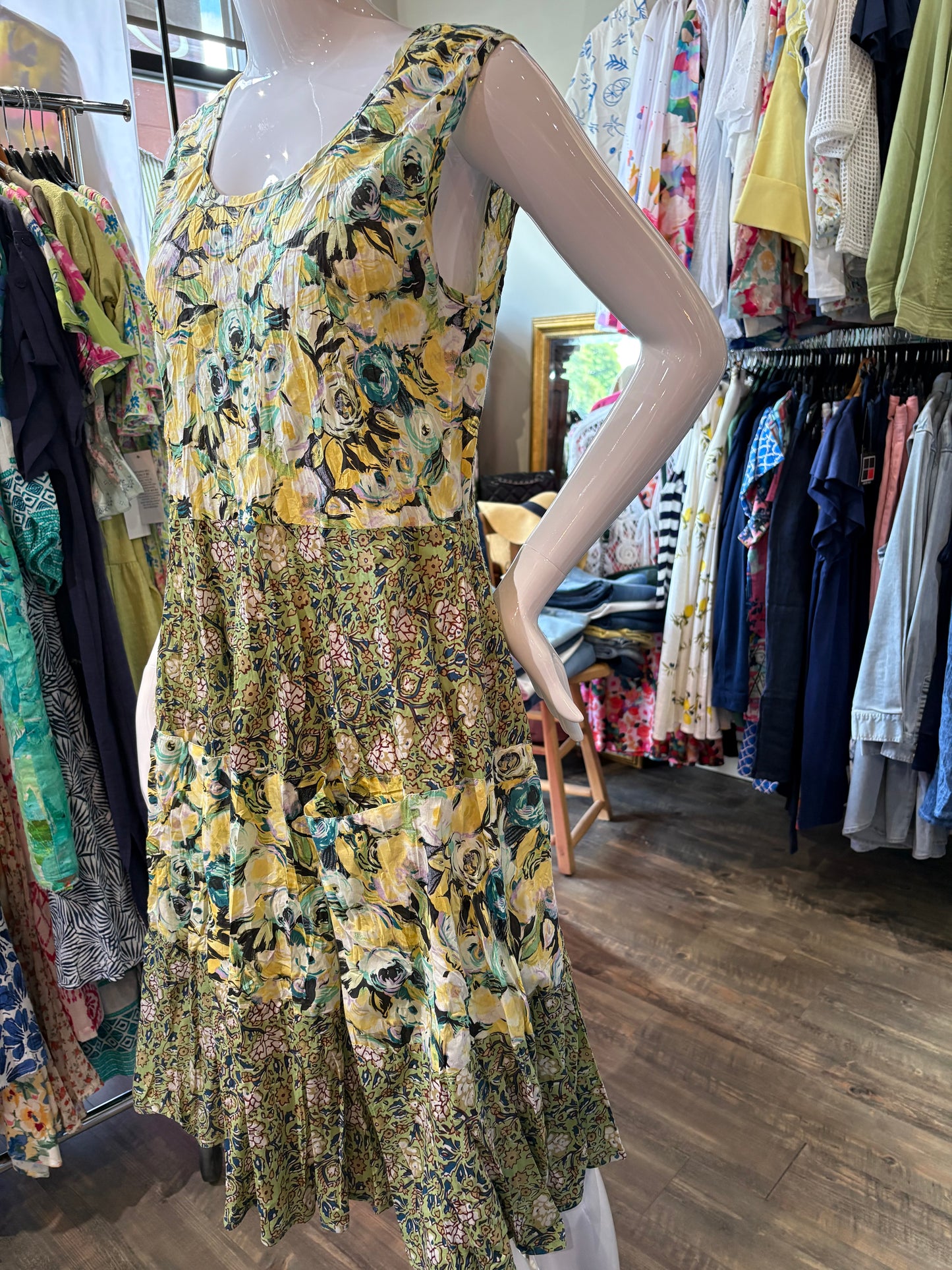 Dress Addict – Sleeveless Fit & Flare Dress with Front Pockets