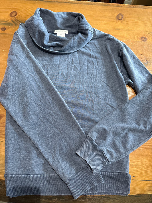 Mododoc - Draped Turtleneck Sweatshirt - Gayle's Fashions